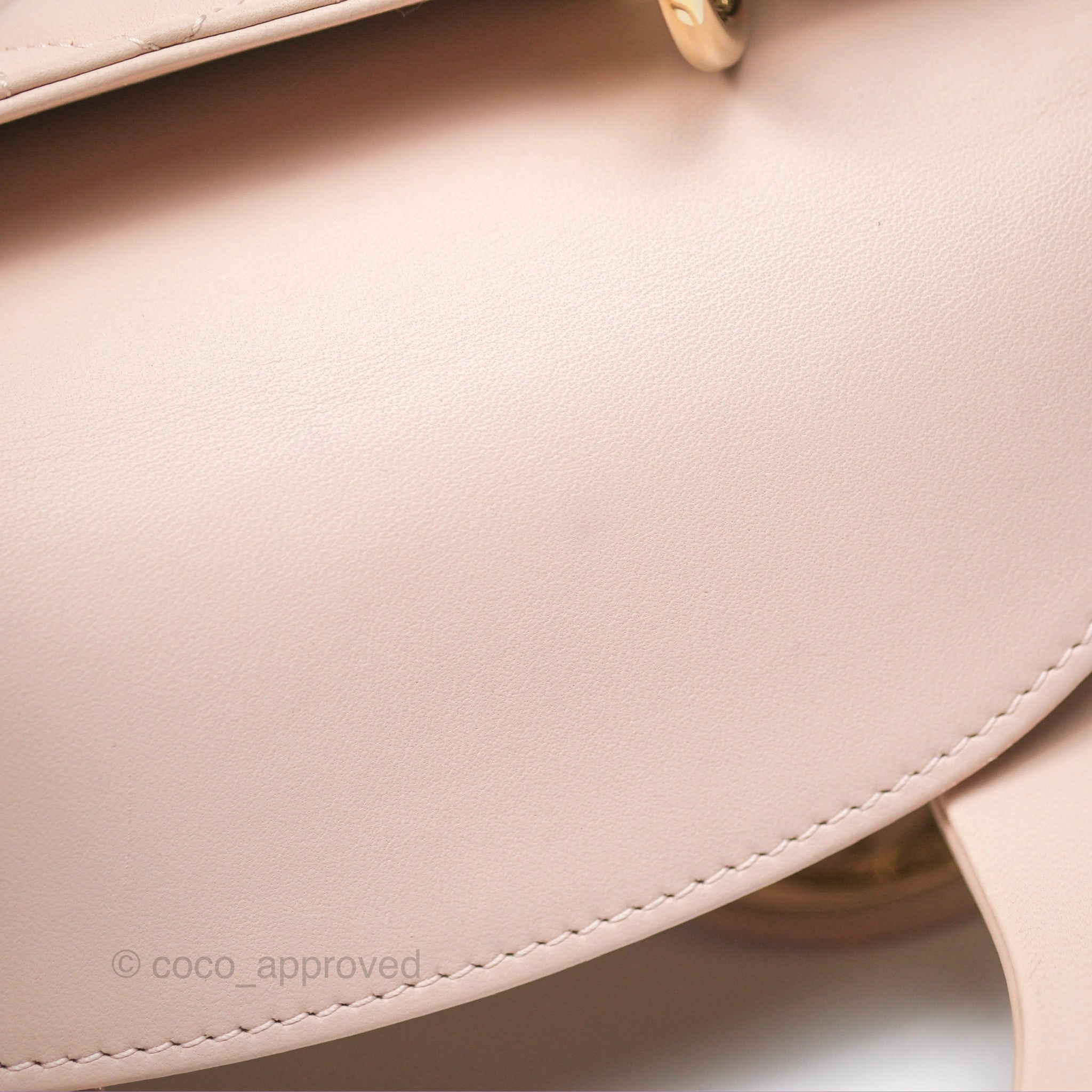 Christian Dior My ABCDior Lady Dior Pale Pink Cannage Lambskin Gold Hardware