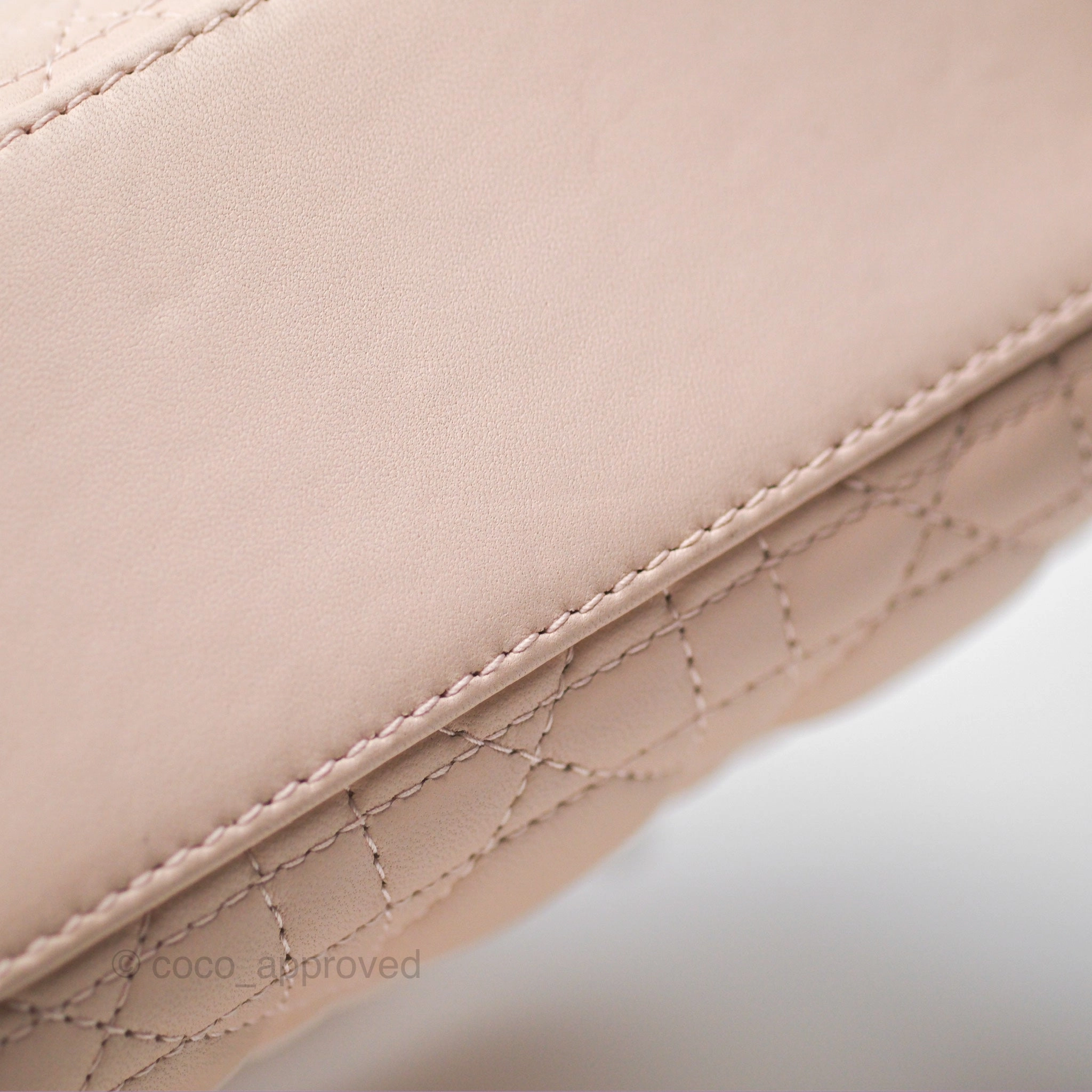 Christian Dior My ABCDior Lady Dior Pale Pink Cannage Lambskin Gold Hardware