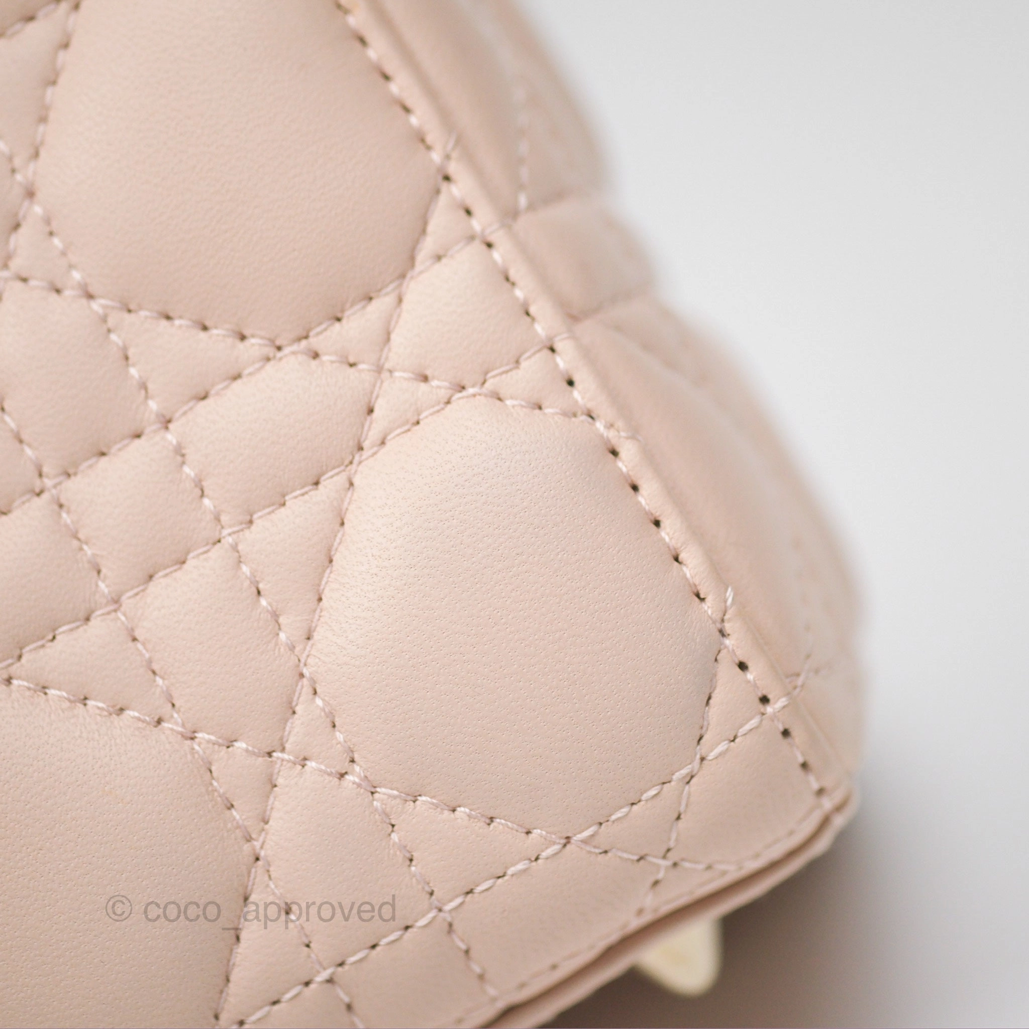 Christian Dior My ABCDior Lady Dior Pale Pink Cannage Lambskin Gold Hardware