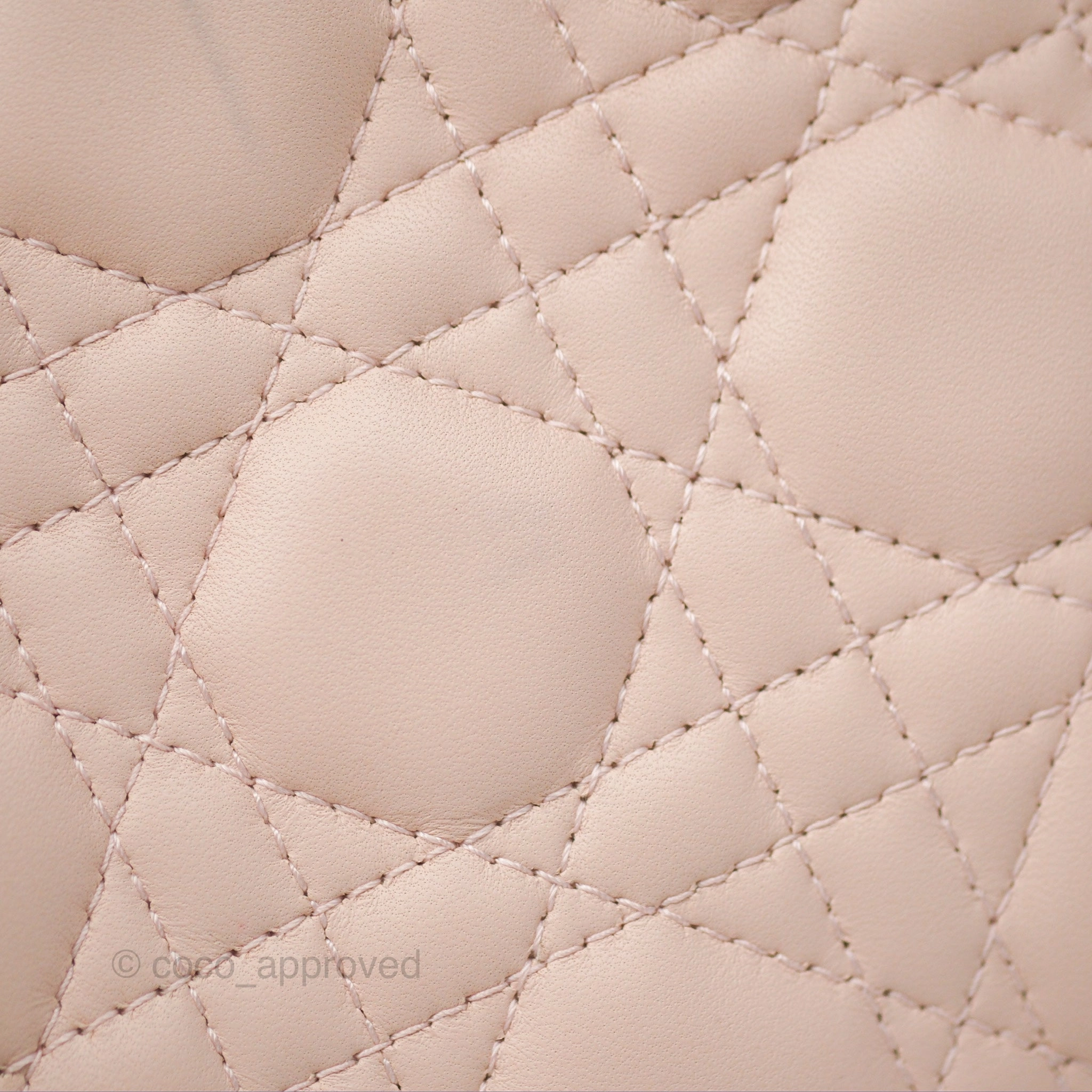 Christian Dior My ABCDior Lady Dior Pale Pink Cannage Lambskin Gold Hardware