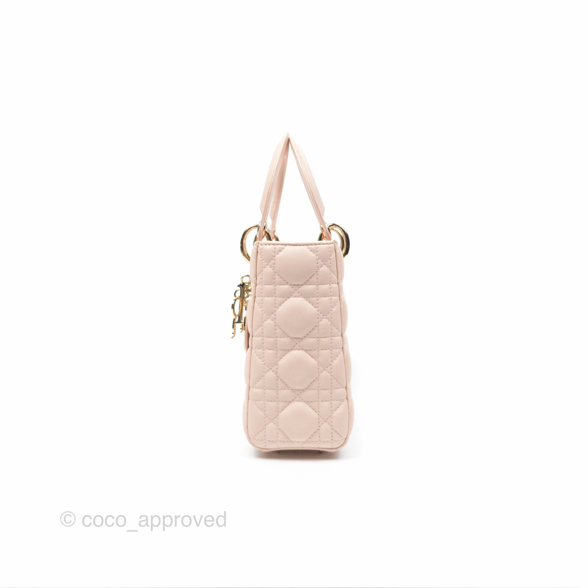 Christian Dior My ABCDior Lady Dior Pale Pink Cannage Lambskin Gold Hardware