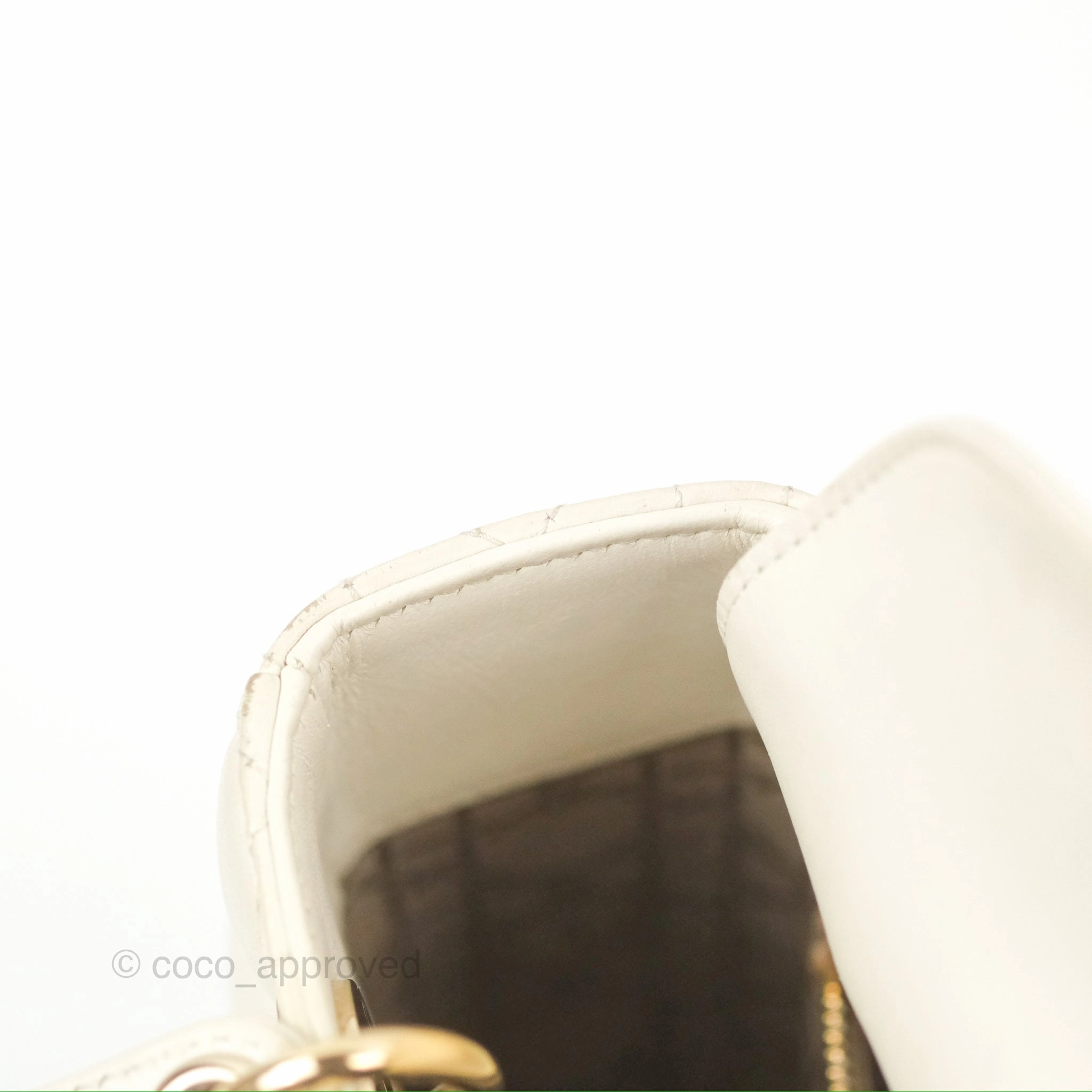Christian Dior My ABCDior Lady Dior White Cannage Lambskin Gold Hardware