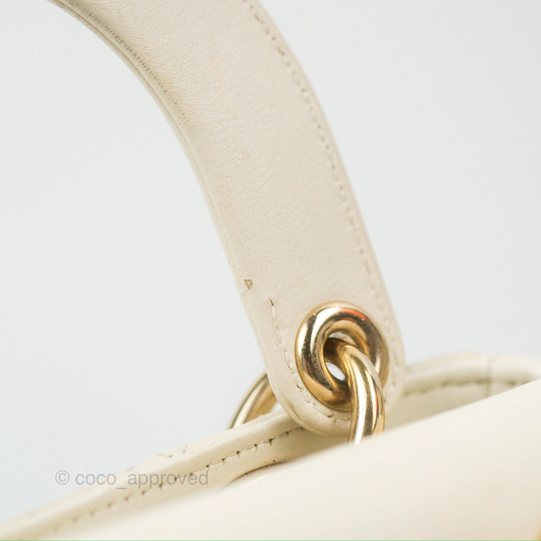 Christian Dior My ABCDior Lady Dior White Cannage Lambskin Gold Hardware