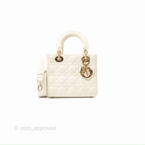 Christian Dior My ABCDior Lady Dior White Cannage Lambskin Gold Hardware