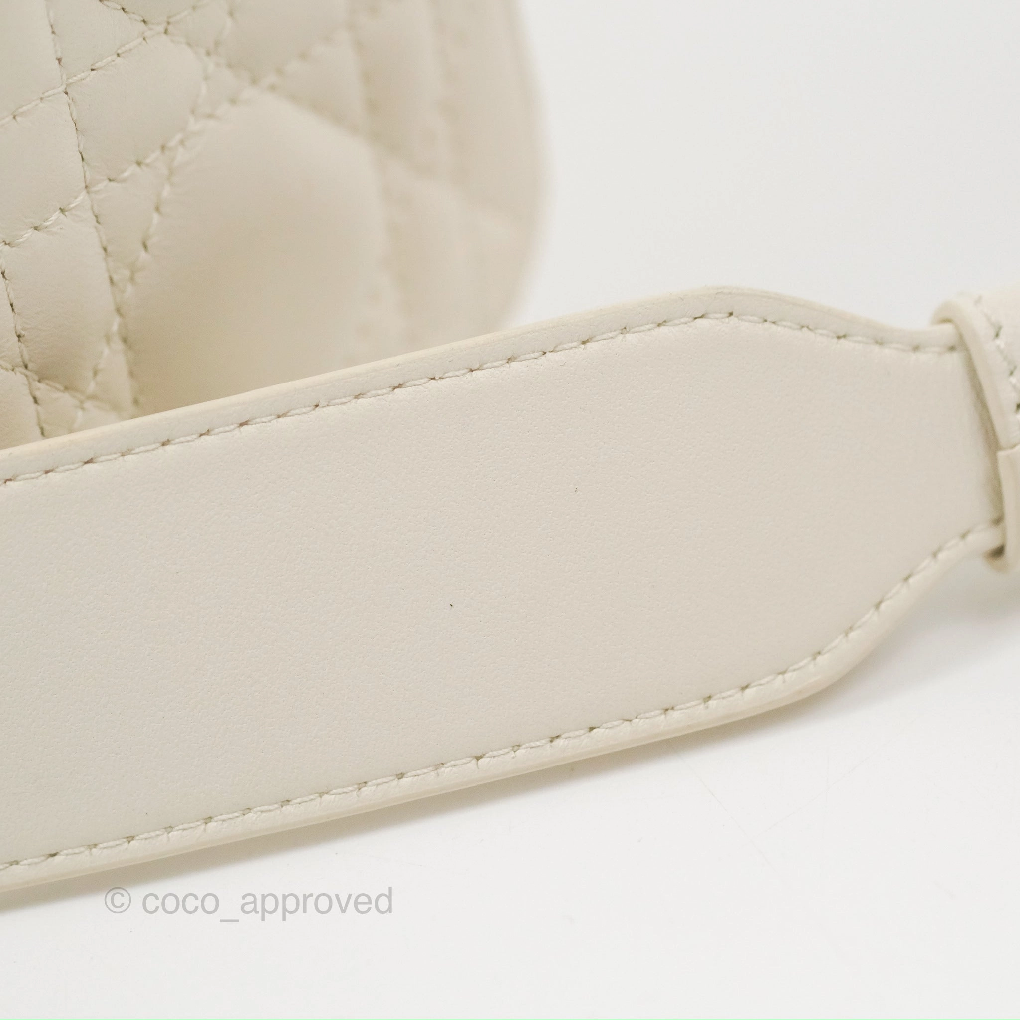 Christian Dior My ABCDior Lady Dior White Cannage Lambskin Gold Hardware