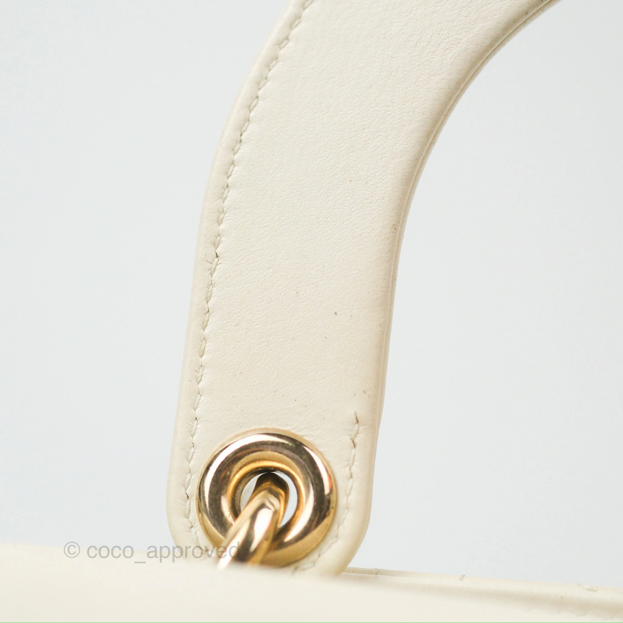 Christian Dior My ABCDior Lady Dior White Cannage Lambskin Gold Hardware