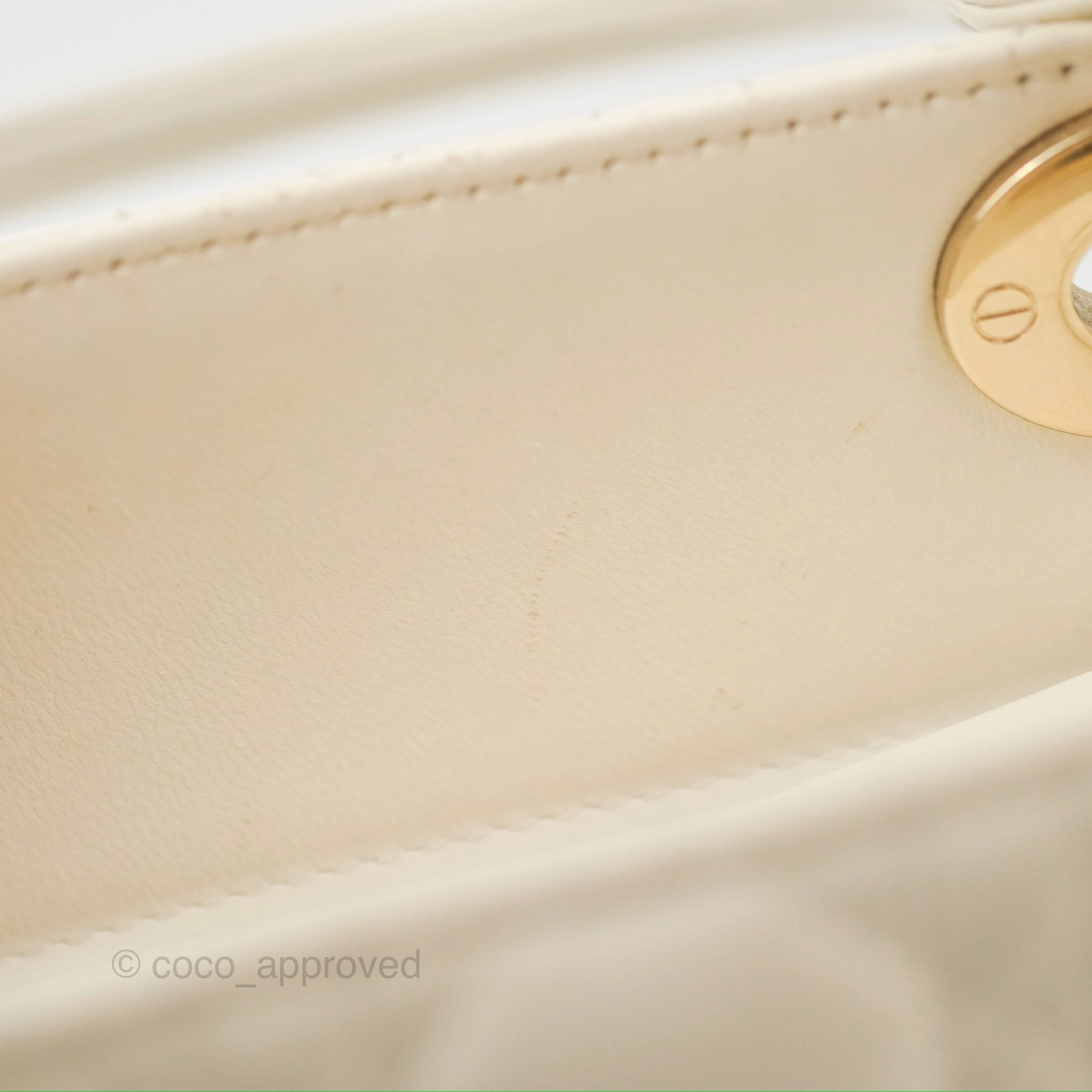 Christian Dior My ABCDior Lady Dior White Cannage Lambskin Gold Hardware
