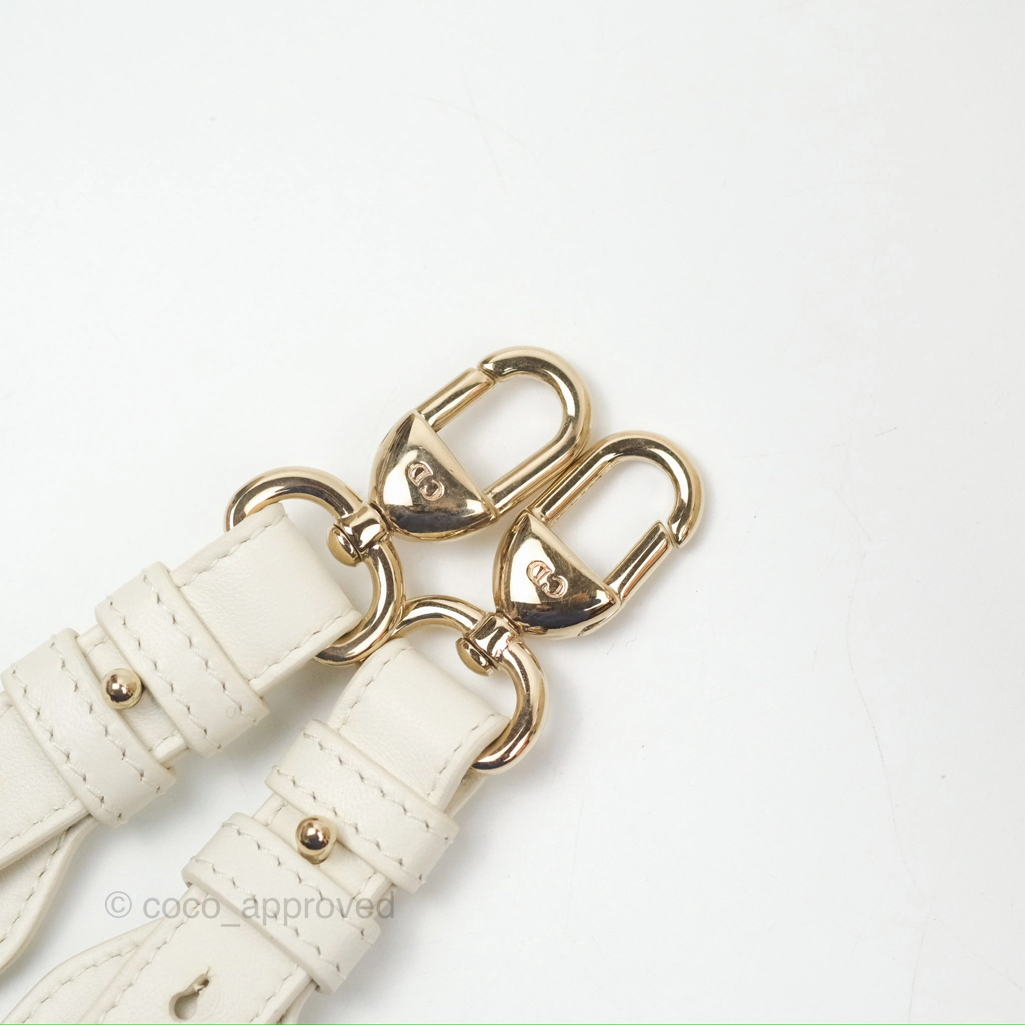 Christian Dior My ABCDior Lady Dior White Cannage Lambskin Gold Hardware