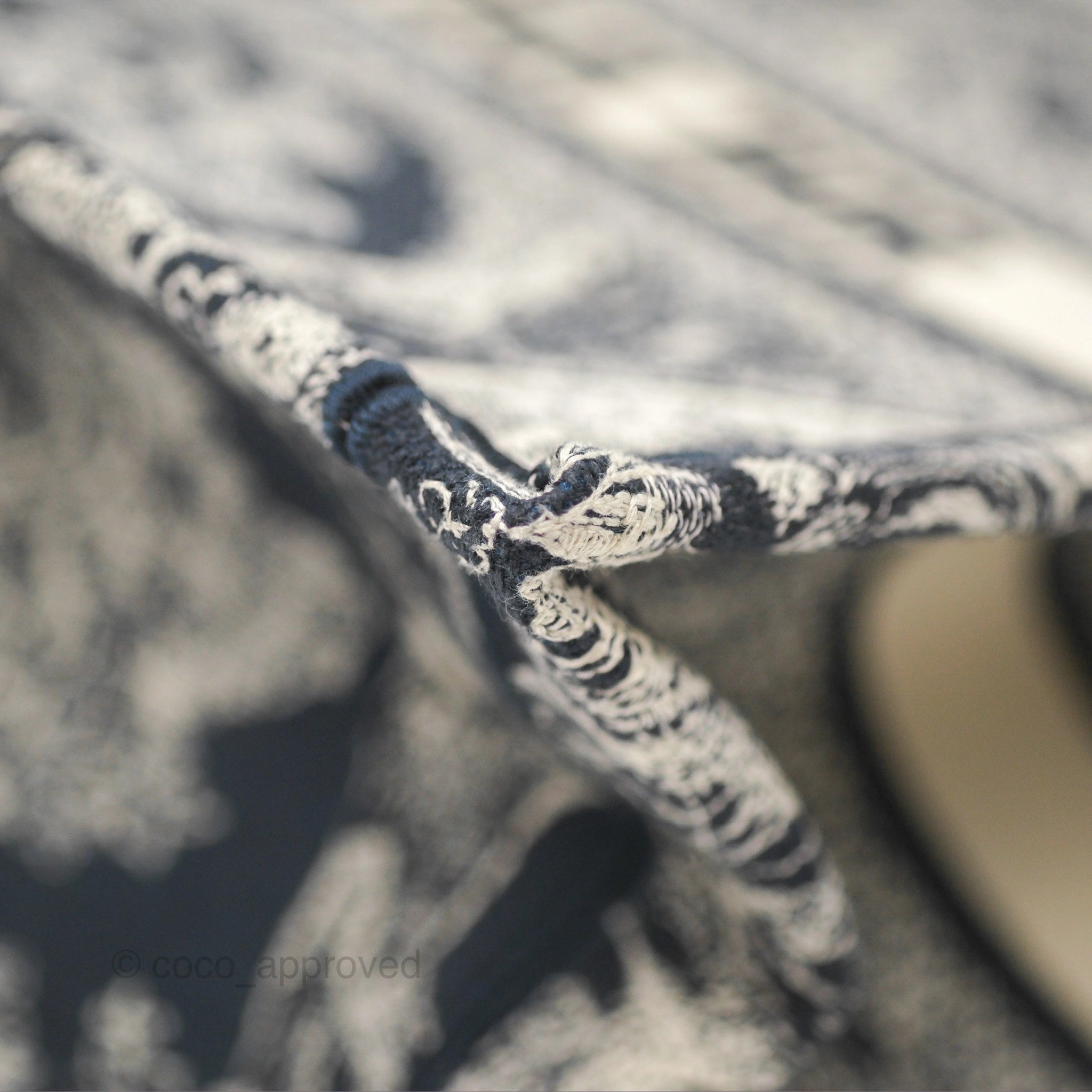 Christian Dior New Small Embroidered Toile De Jouy Canvas Book Tote Navy