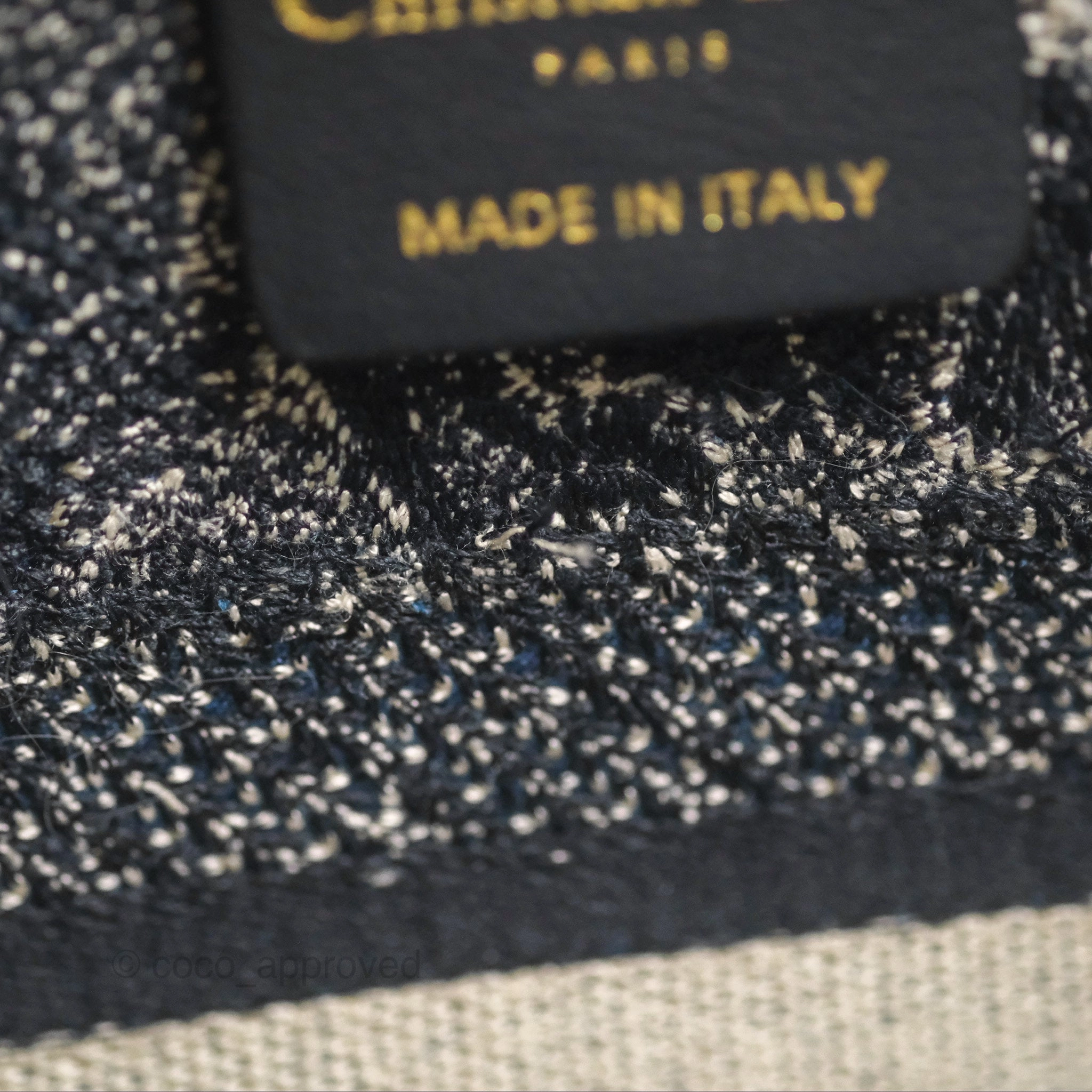 Christian Dior New Small Embroidered Toile De Jouy Canvas Book Tote Navy