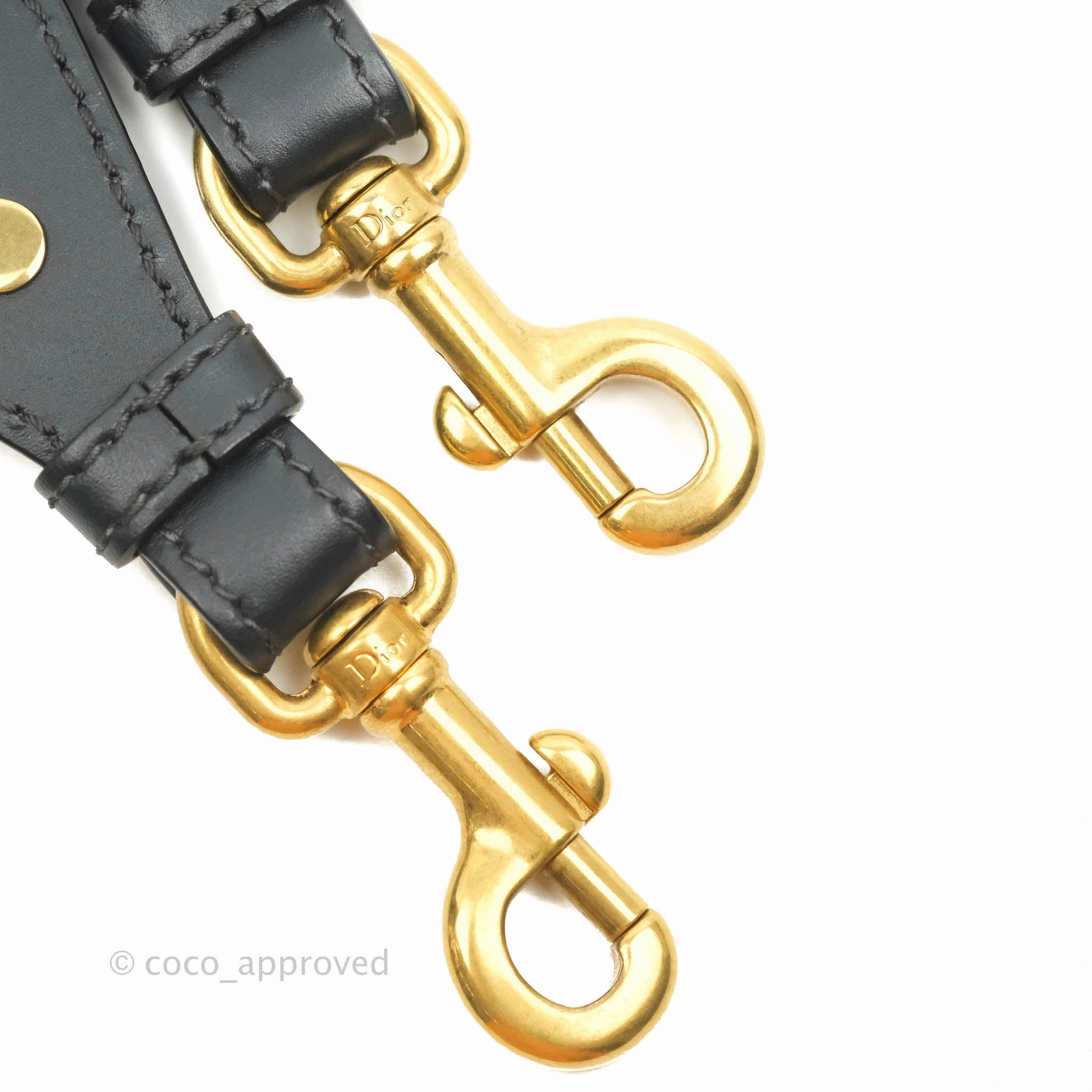 Christian Dior Oblique Small DiorAddict Flap Bag Navy Blue Aged Gold Hardware