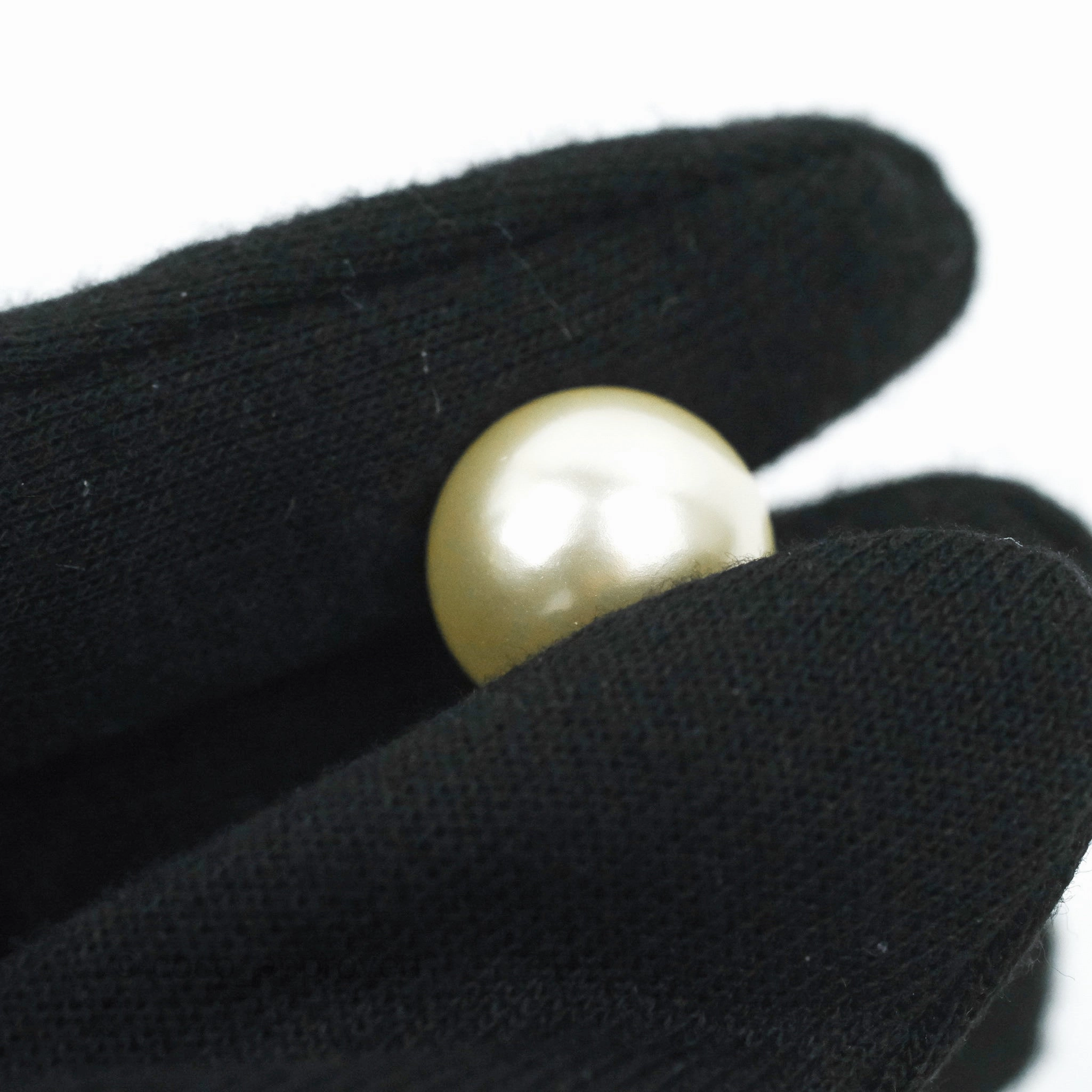 Christian Dior Pearl Tribales 'CD' & Star Drop Earrings Gold Tone