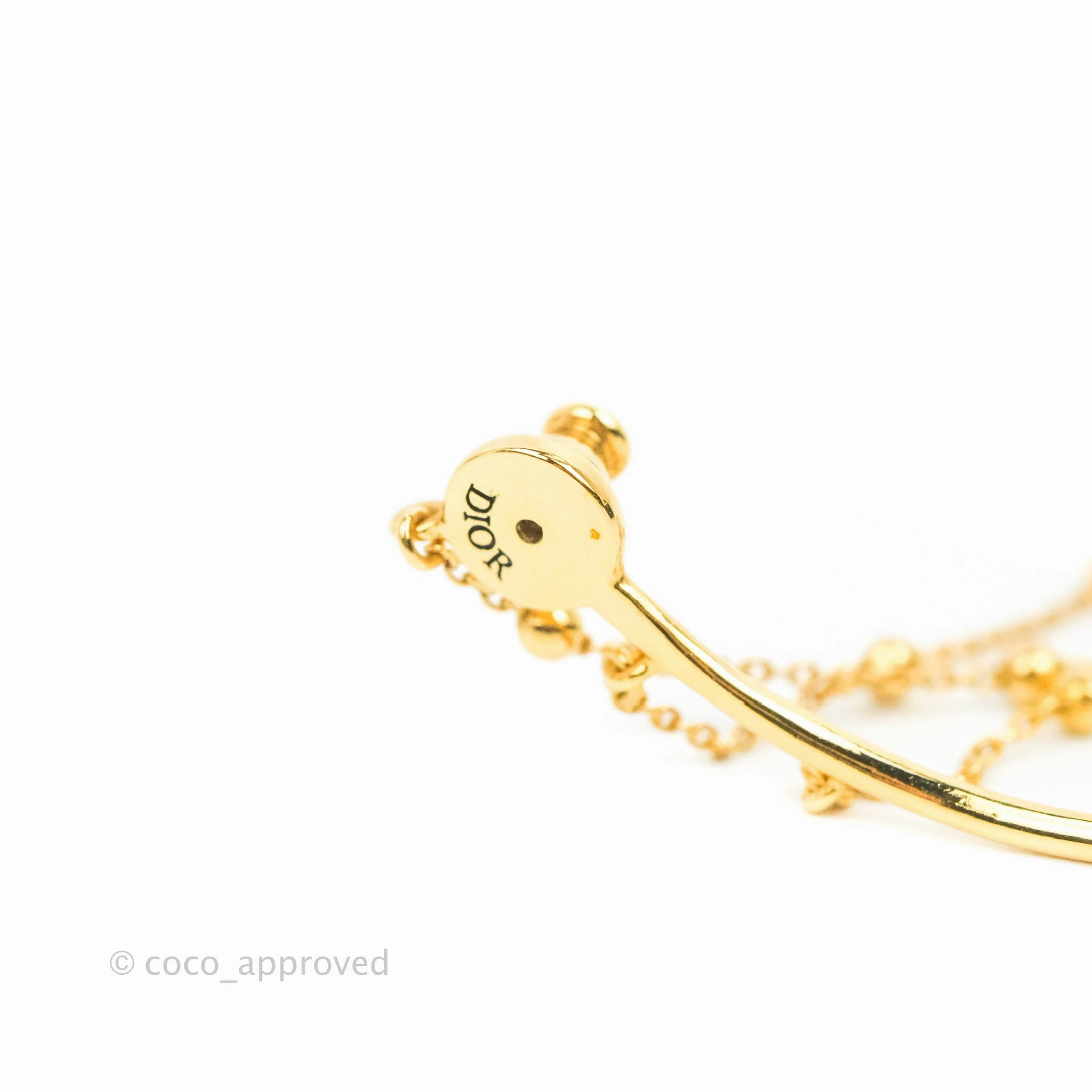 Christian Dior Perles De Dsir Ladies Yellow Gold Long Drop Single Detachable Earring