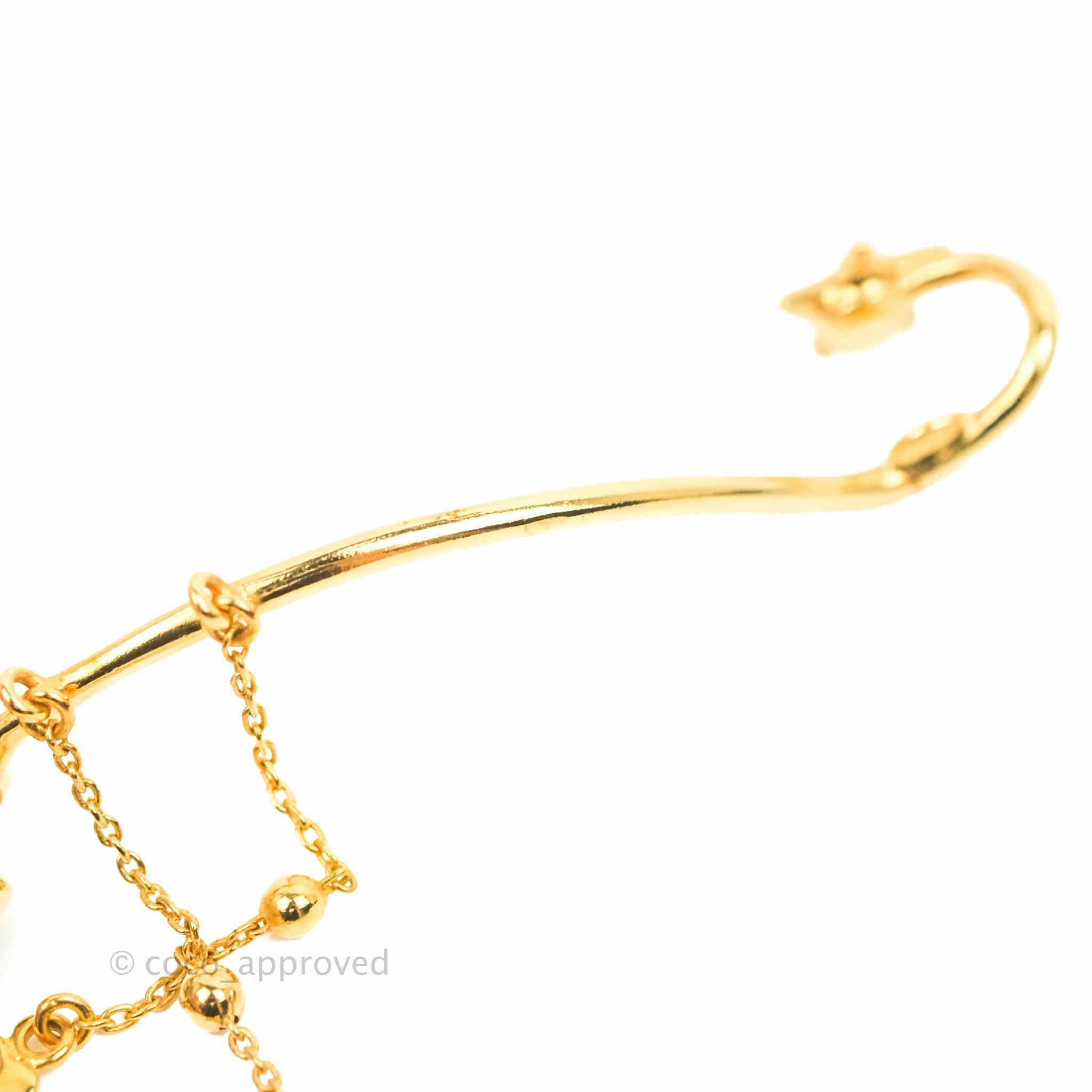 Christian Dior Perles De Dsir Ladies Yellow Gold Long Drop Single Detachable Earring