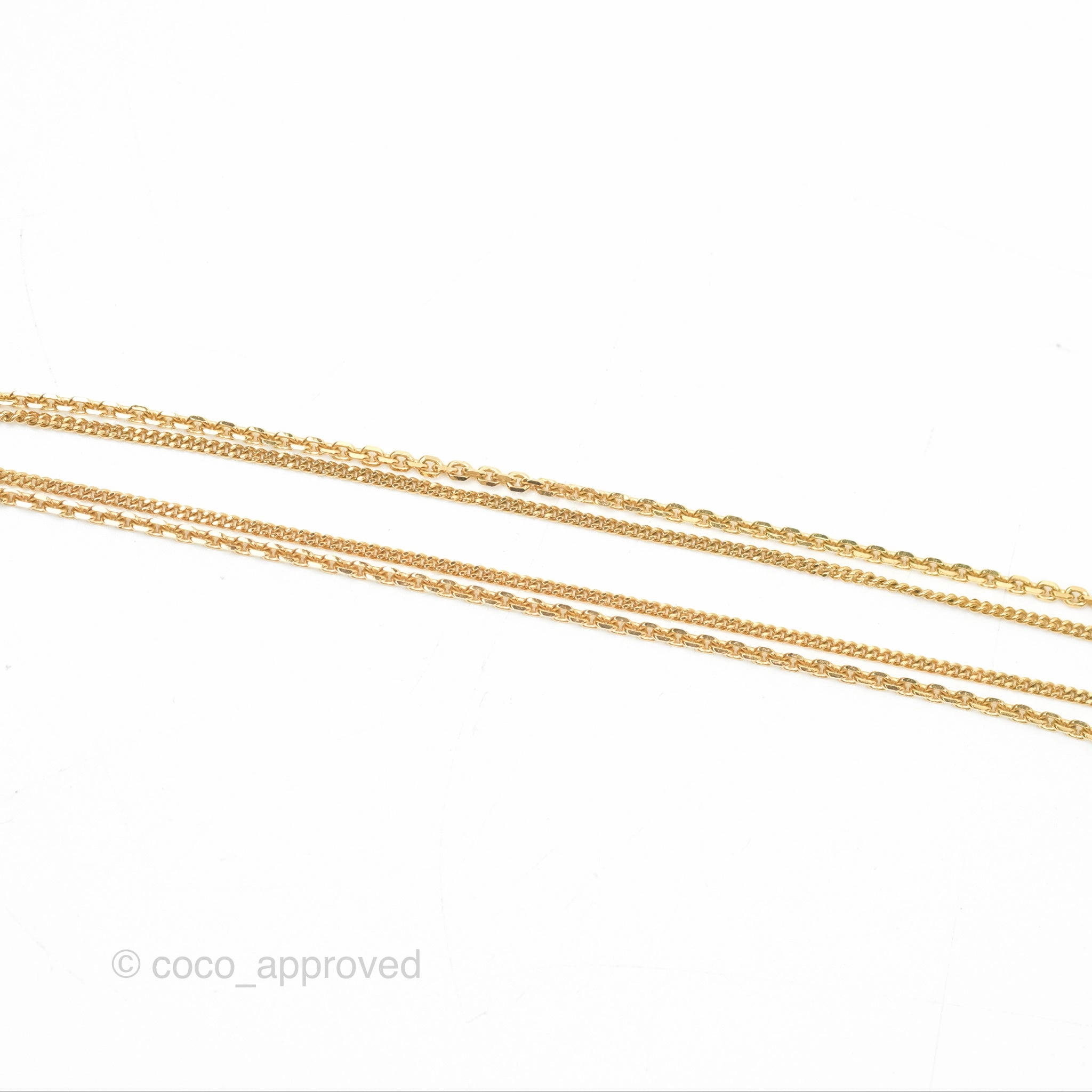Christian Dior Petit CD Double Necklace Crystals Gold Tone