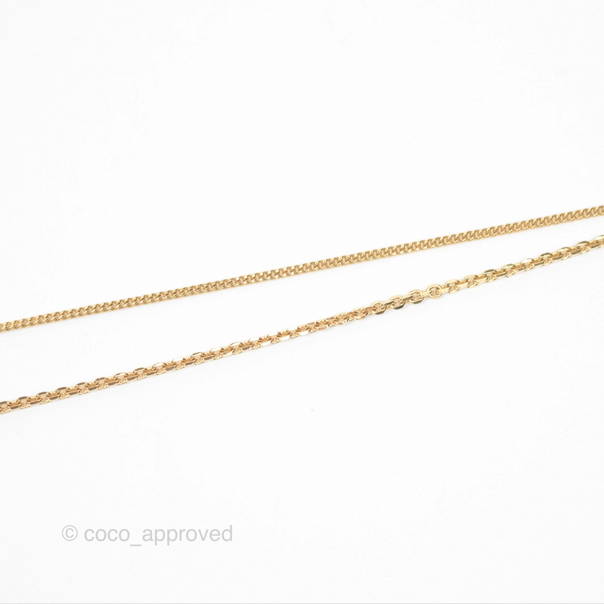 Christian Dior Petit CD Double Necklace Crystals Gold Tone