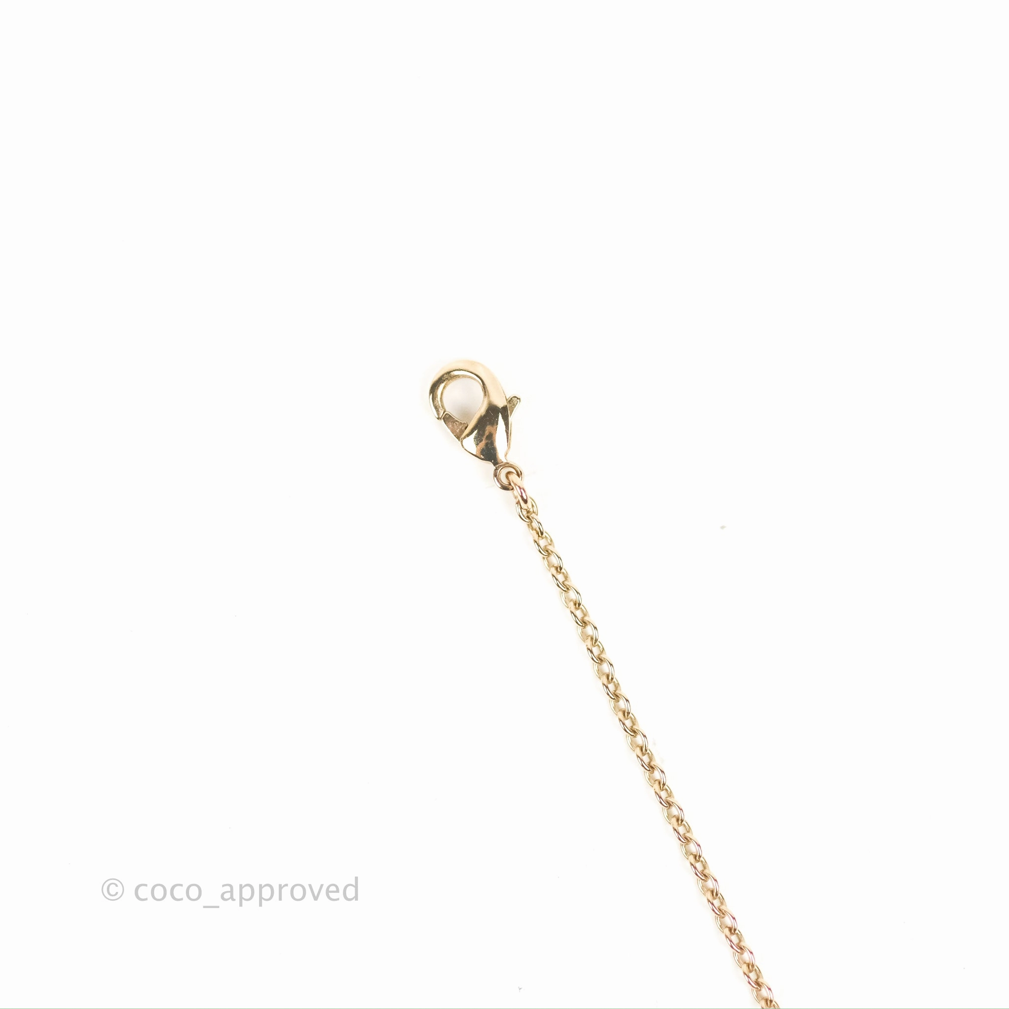 Christian Dior Petit CD Necklace Gold Tone