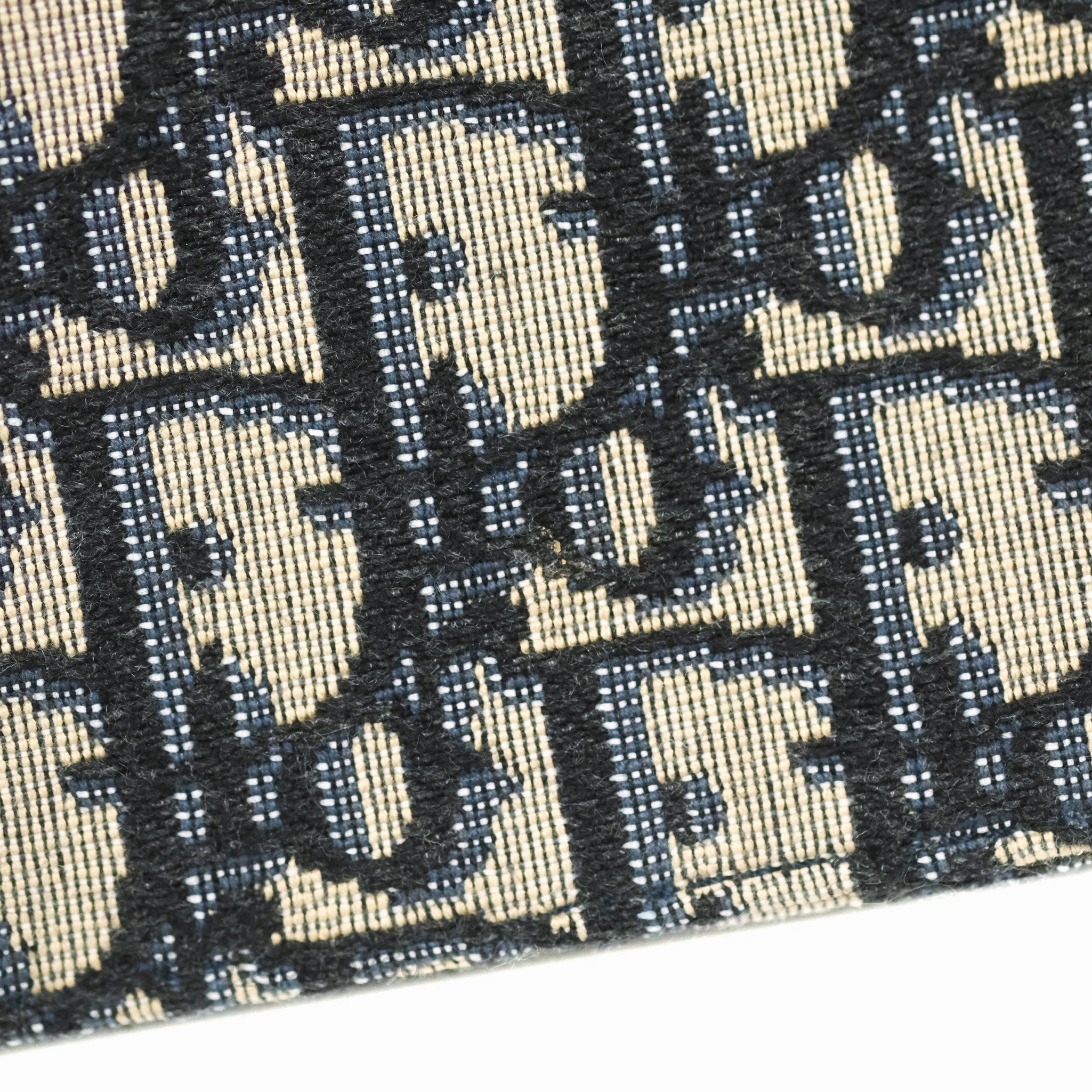 Christian Dior Saddle Chain Pouch Navy Oblique Jacquard