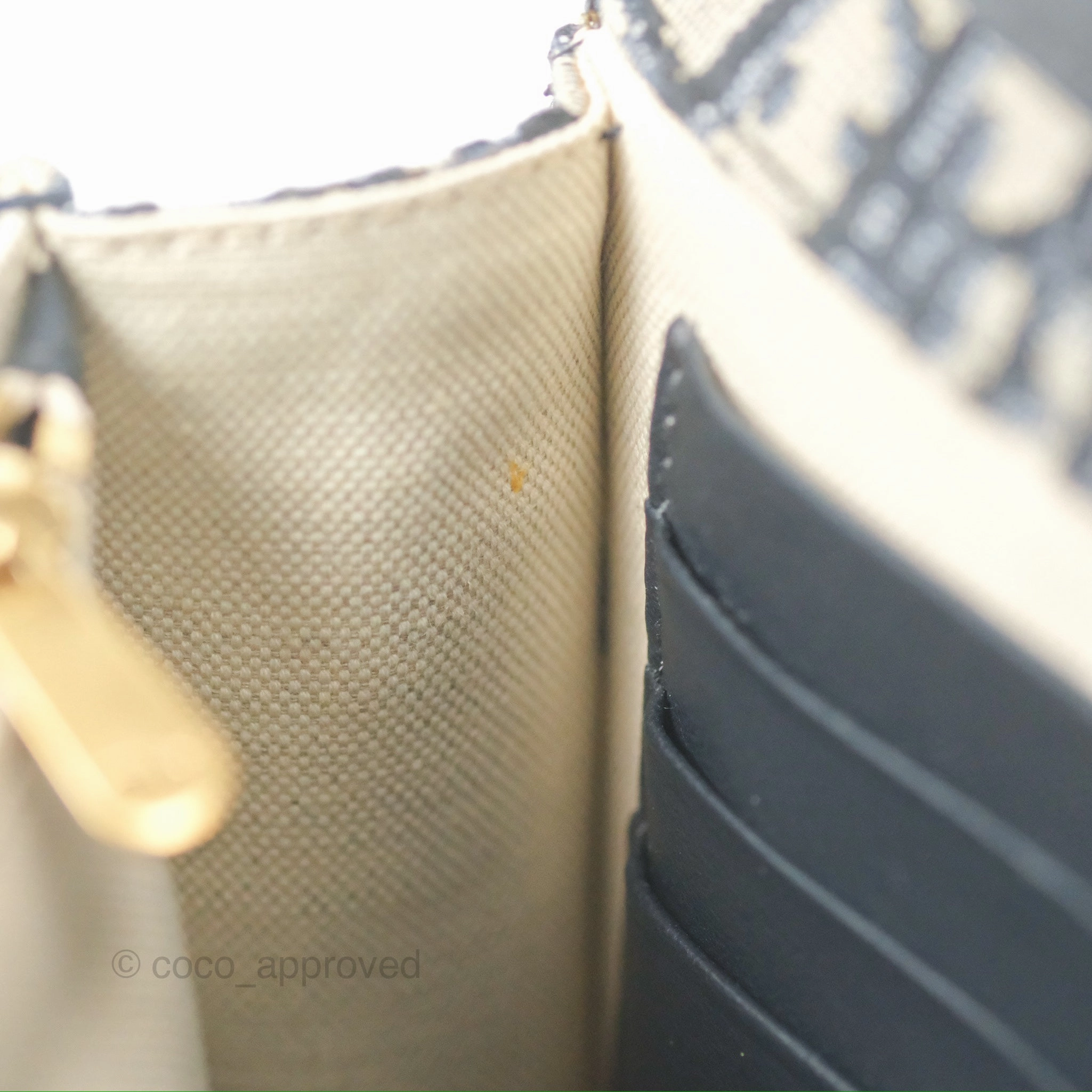 Christian Dior Saddle Chain Pouch Navy Oblique Jacquard
