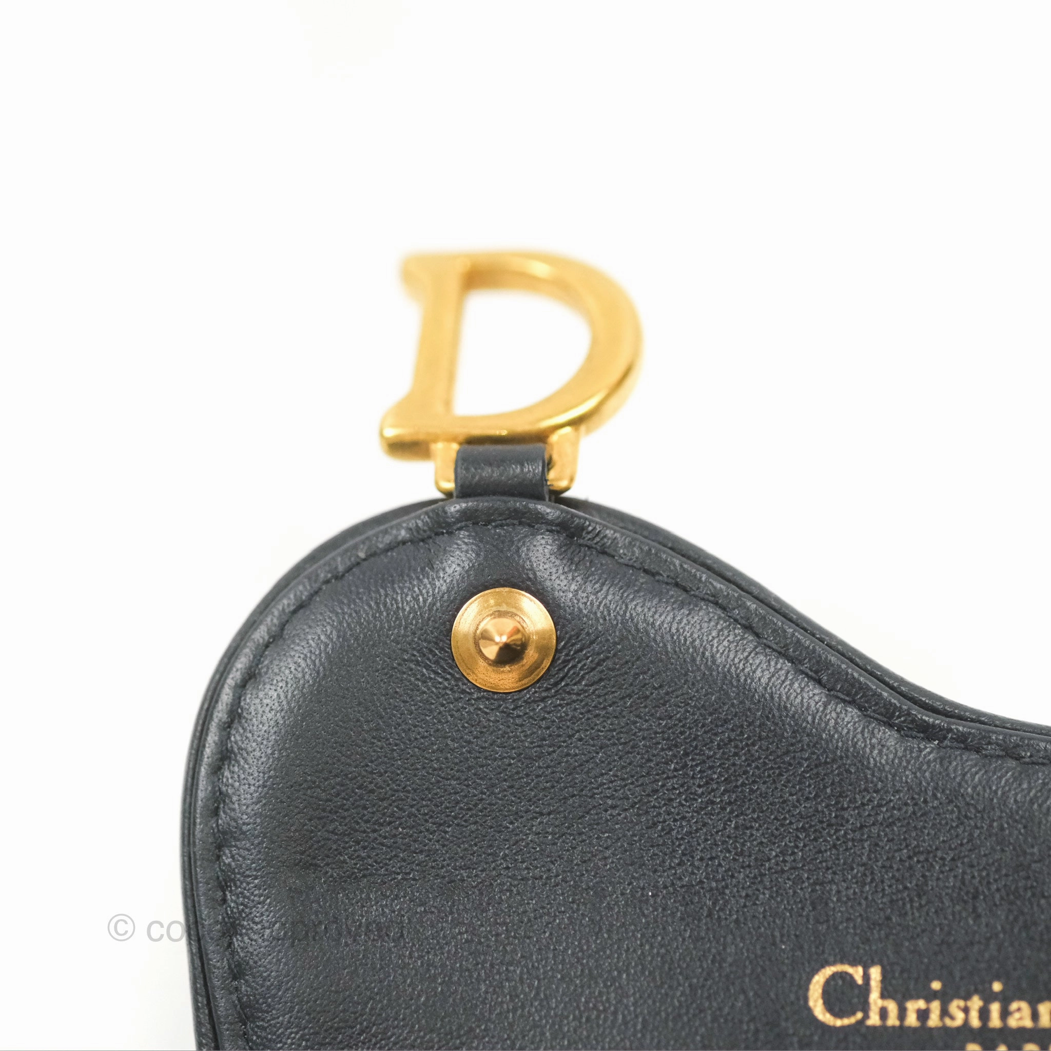 Christian Dior Saddle Flap Card Holder Blue Dior Oblique Jacquard