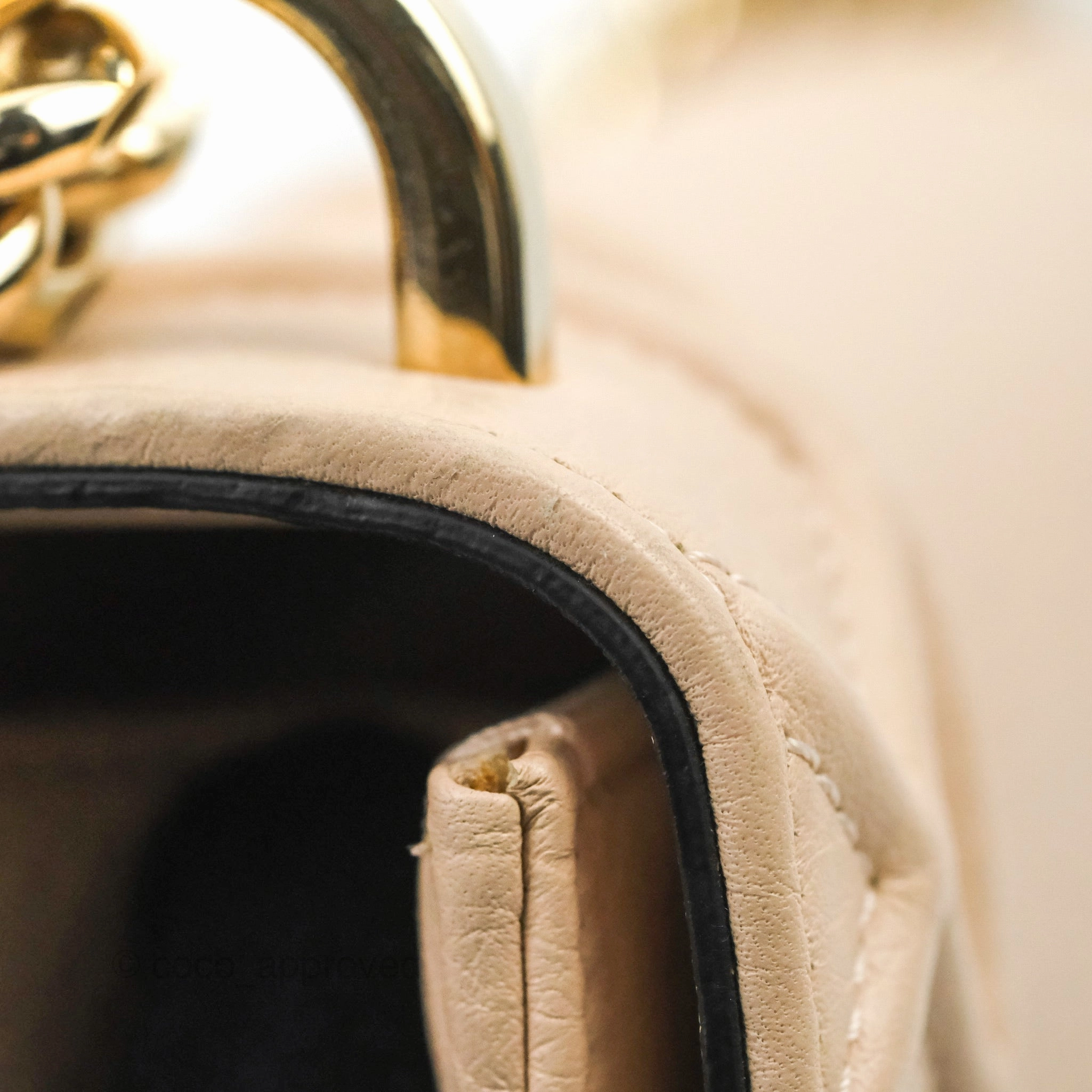 Christian Dior Small Diorama Calfskin Flap Bag Nude Pink Gold Hardware