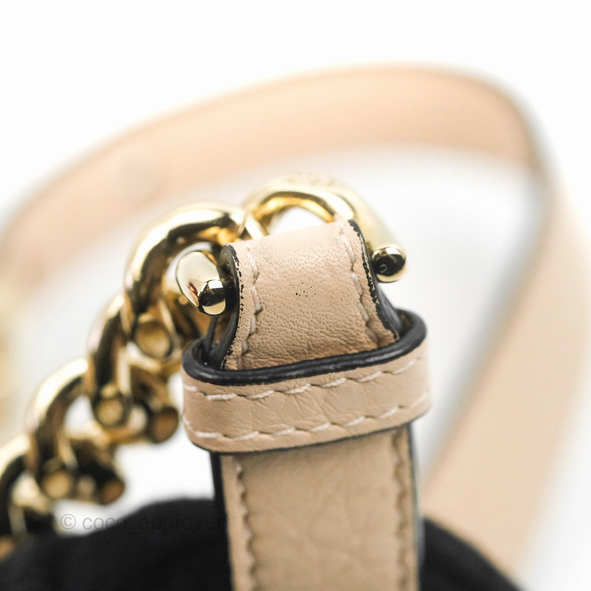Christian Dior Small Diorama Calfskin Flap Bag Nude Pink Gold Hardware