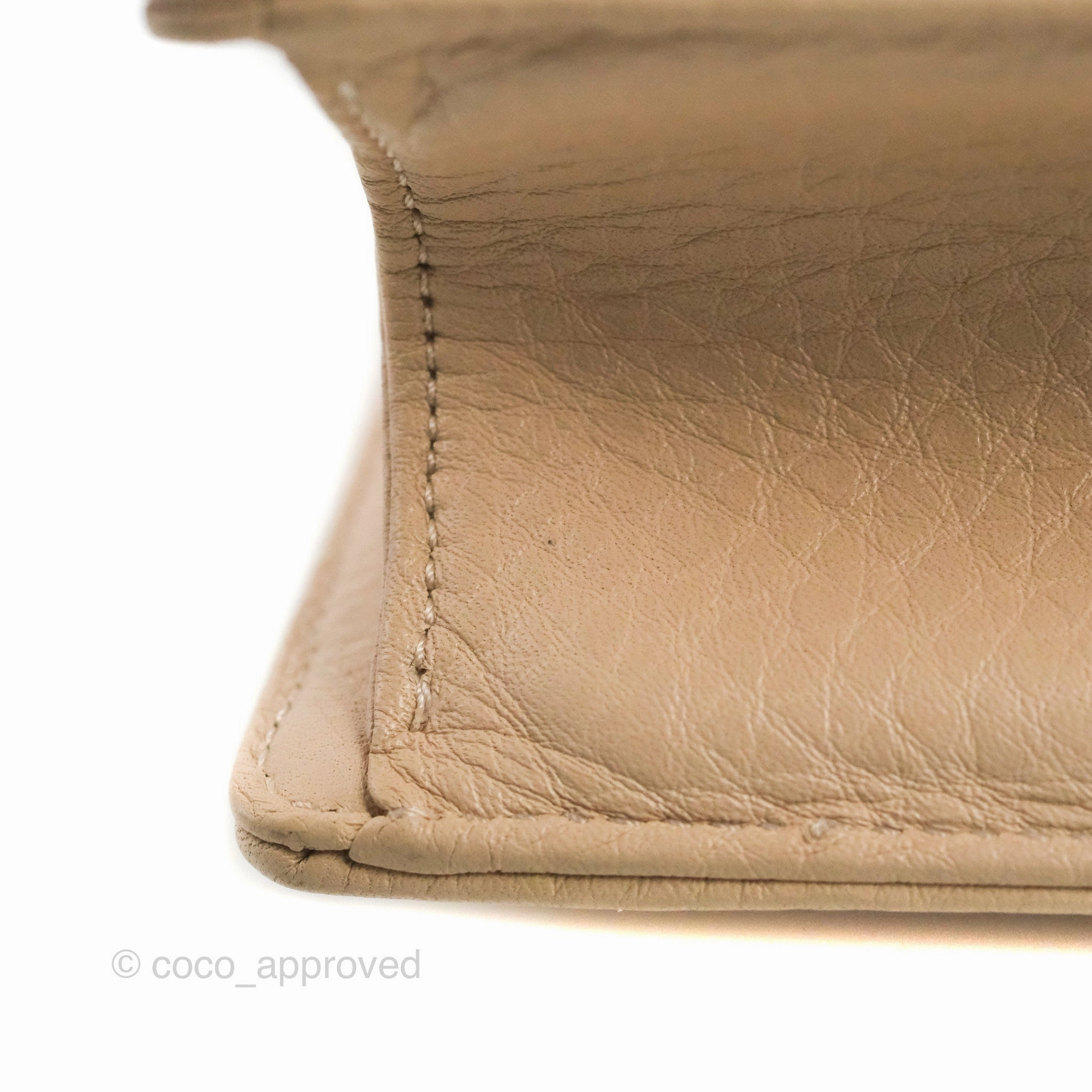 Christian Dior Small Diorama Calfskin Flap Bag Nude Pink Gold Hardware