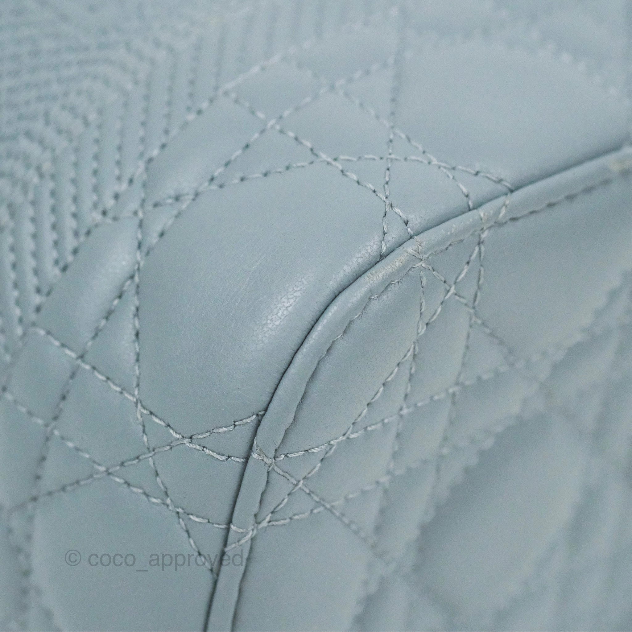 Christian Dior Small Diortravel Vanity Case Cloud Blue Lambskin Cannage
