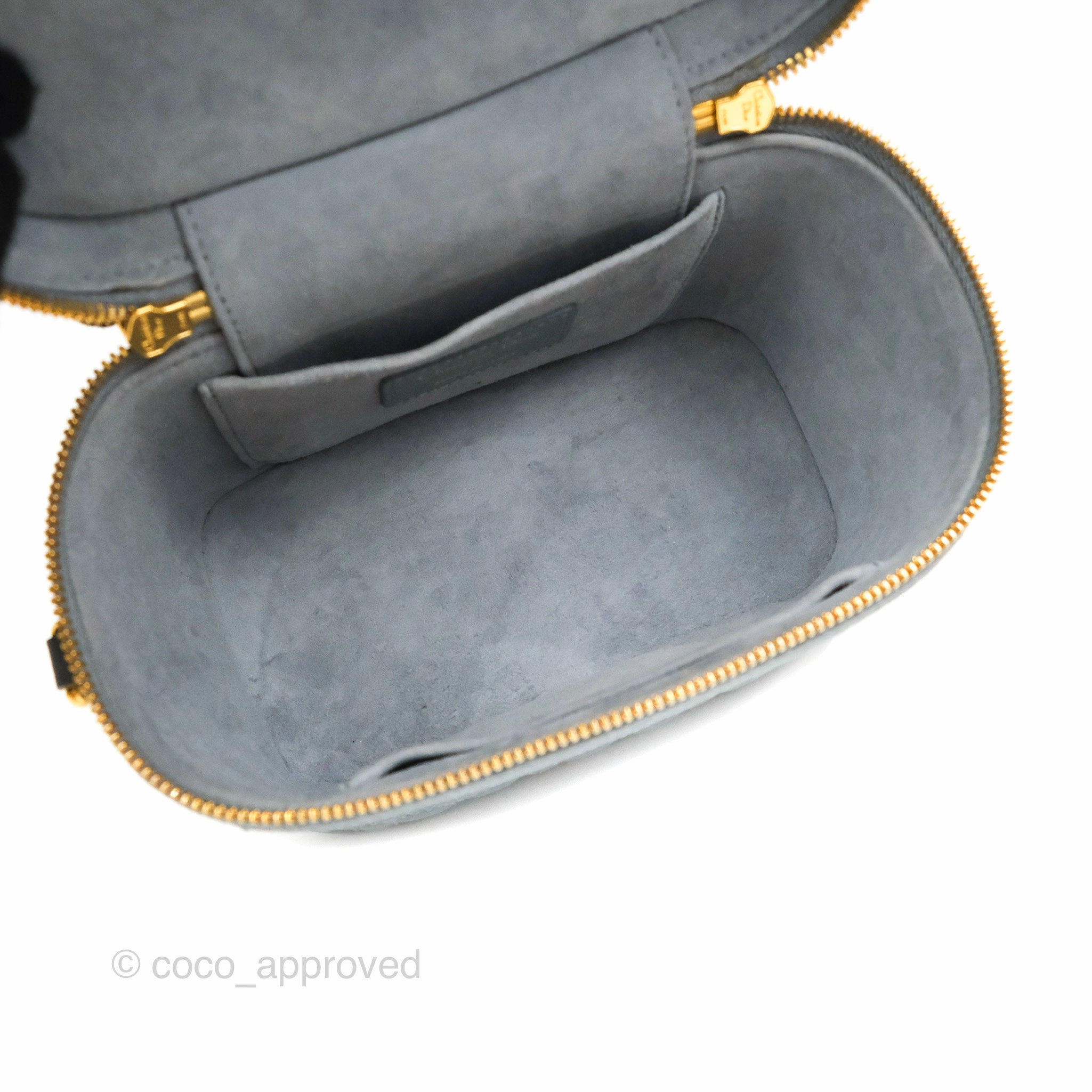 Christian Dior Small Diortravel Vanity Case Cloud Blue Lambskin Cannage