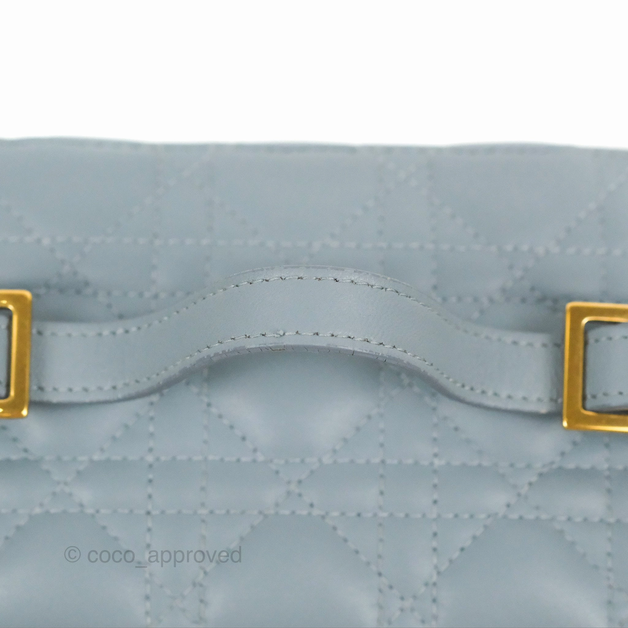 Christian Dior Small Diortravel Vanity Case Cloud Blue Lambskin Cannage