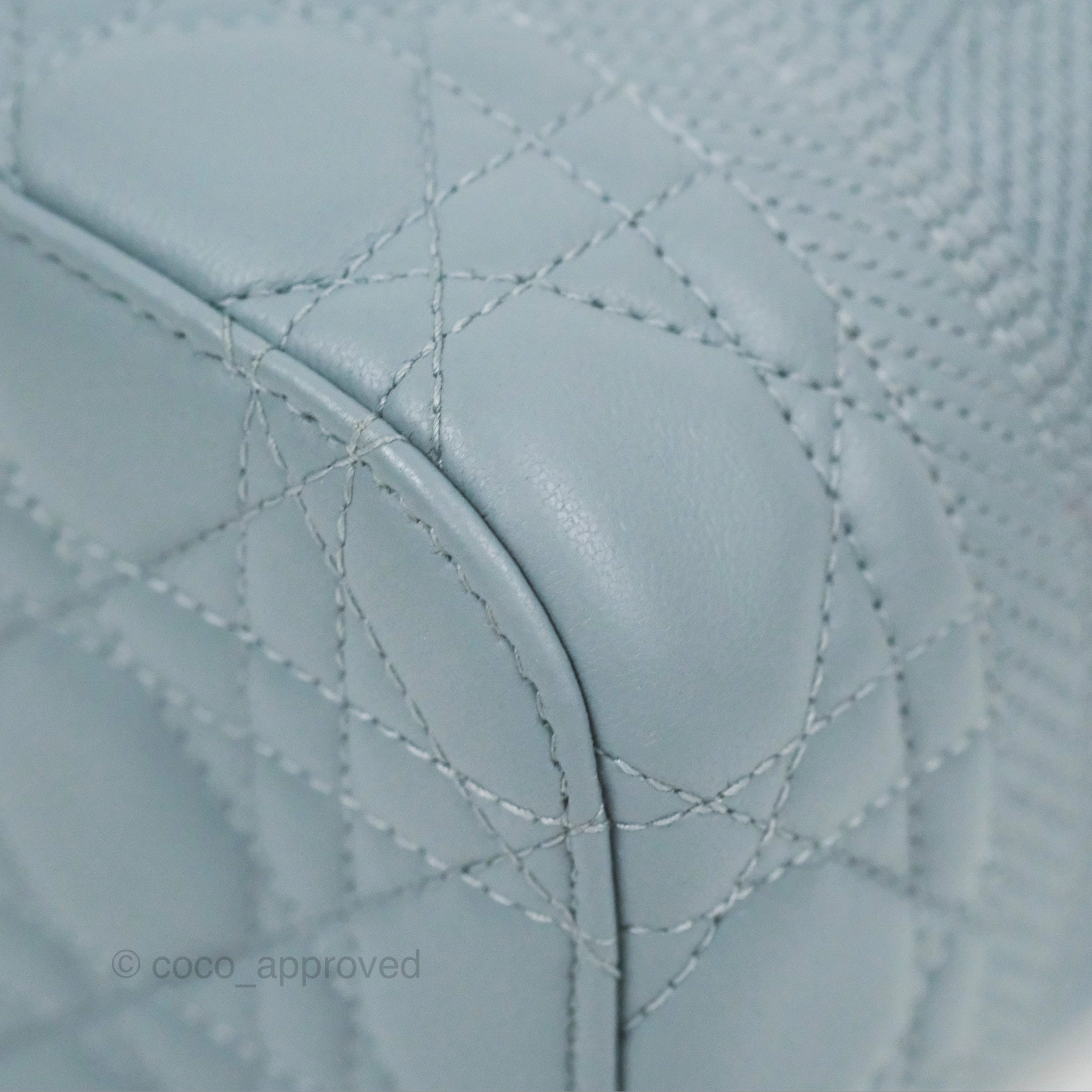 Christian Dior Small Diortravel Vanity Case Cloud Blue Lambskin Cannage