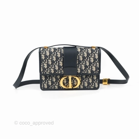 Dior 30 Montaigne Bag Blue Dior Oblique Jacquard