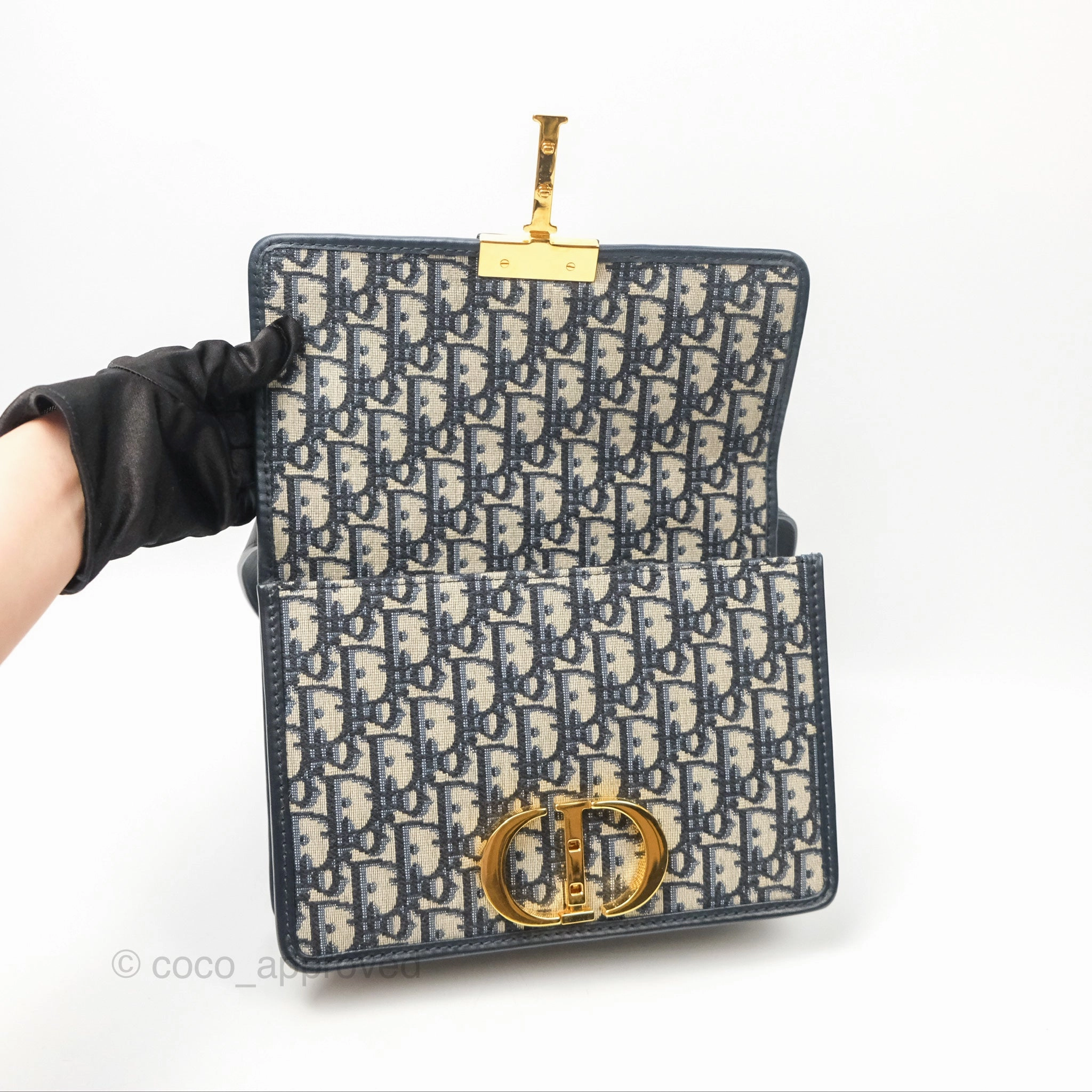 Dior 30 Montaigne Bag Blue Dior Oblique Jacquard