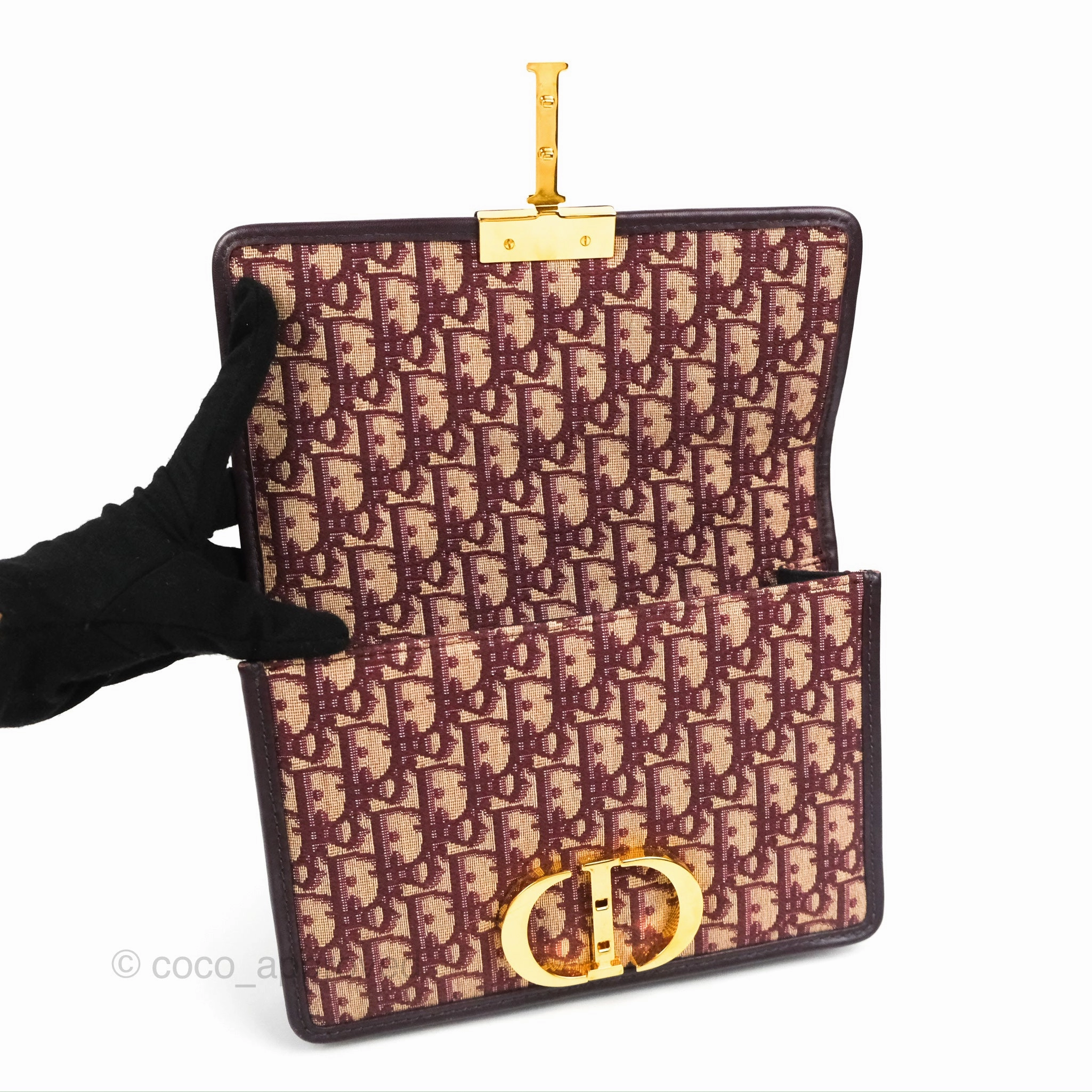 Dior 30 Montaigne Bag Red Dior Oblique Jacquard