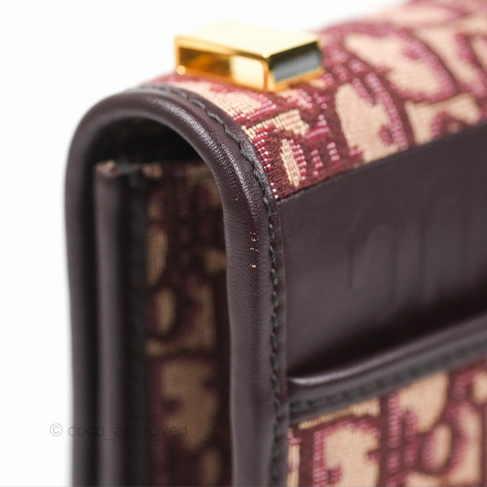 Dior 30 Montaigne Bag Red Dior Oblique Jacquard