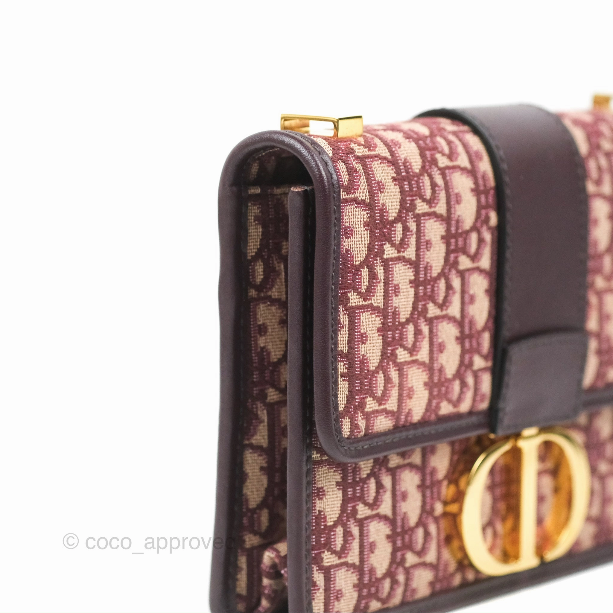 Dior 30 Montaigne Bag Red Dior Oblique Jacquard