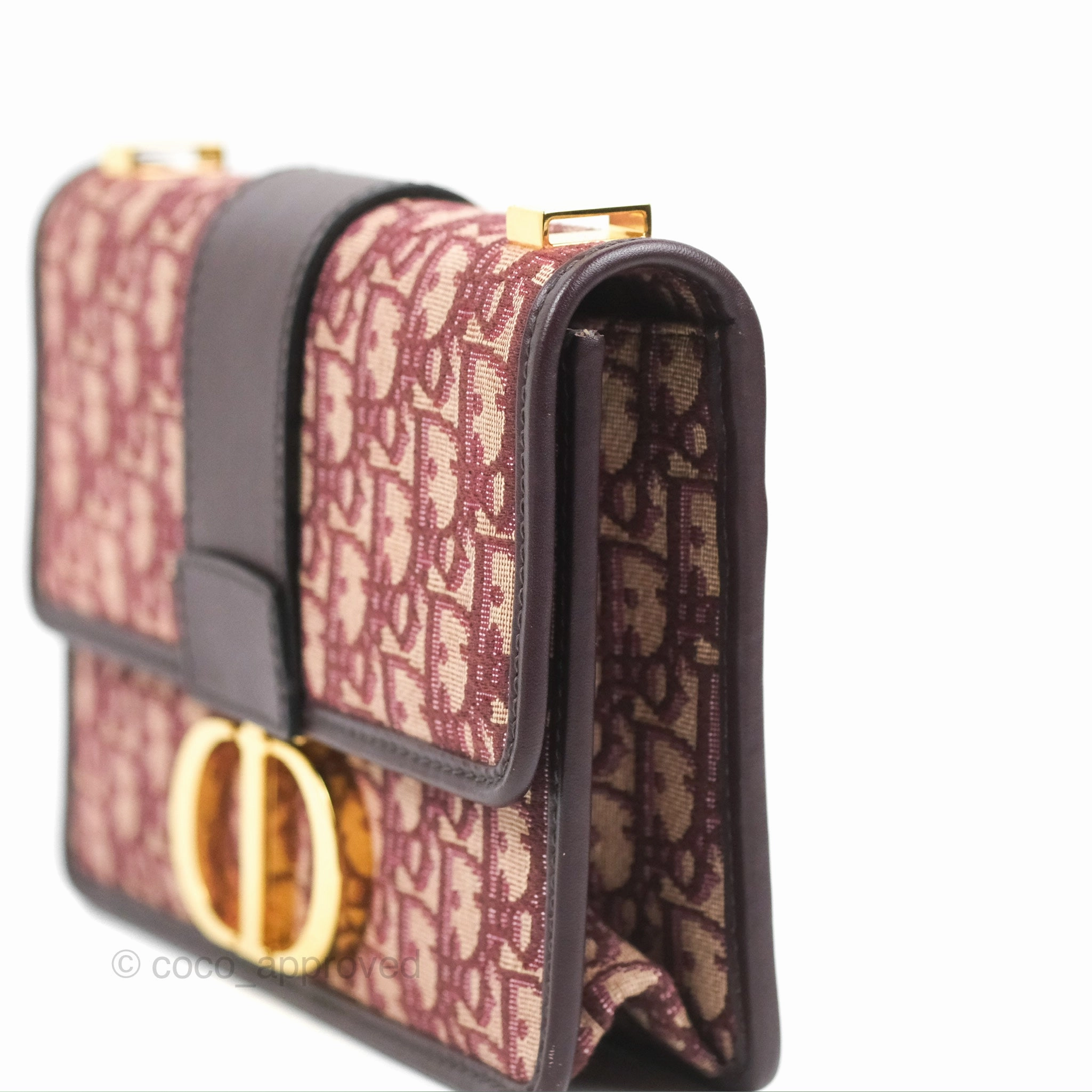 Dior 30 Montaigne Bag Red Dior Oblique Jacquard