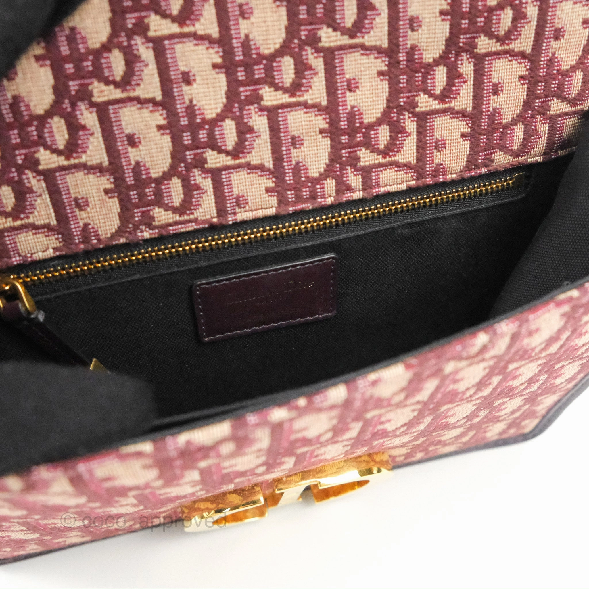 Dior 30 Montaigne Bag Red Dior Oblique Jacquard