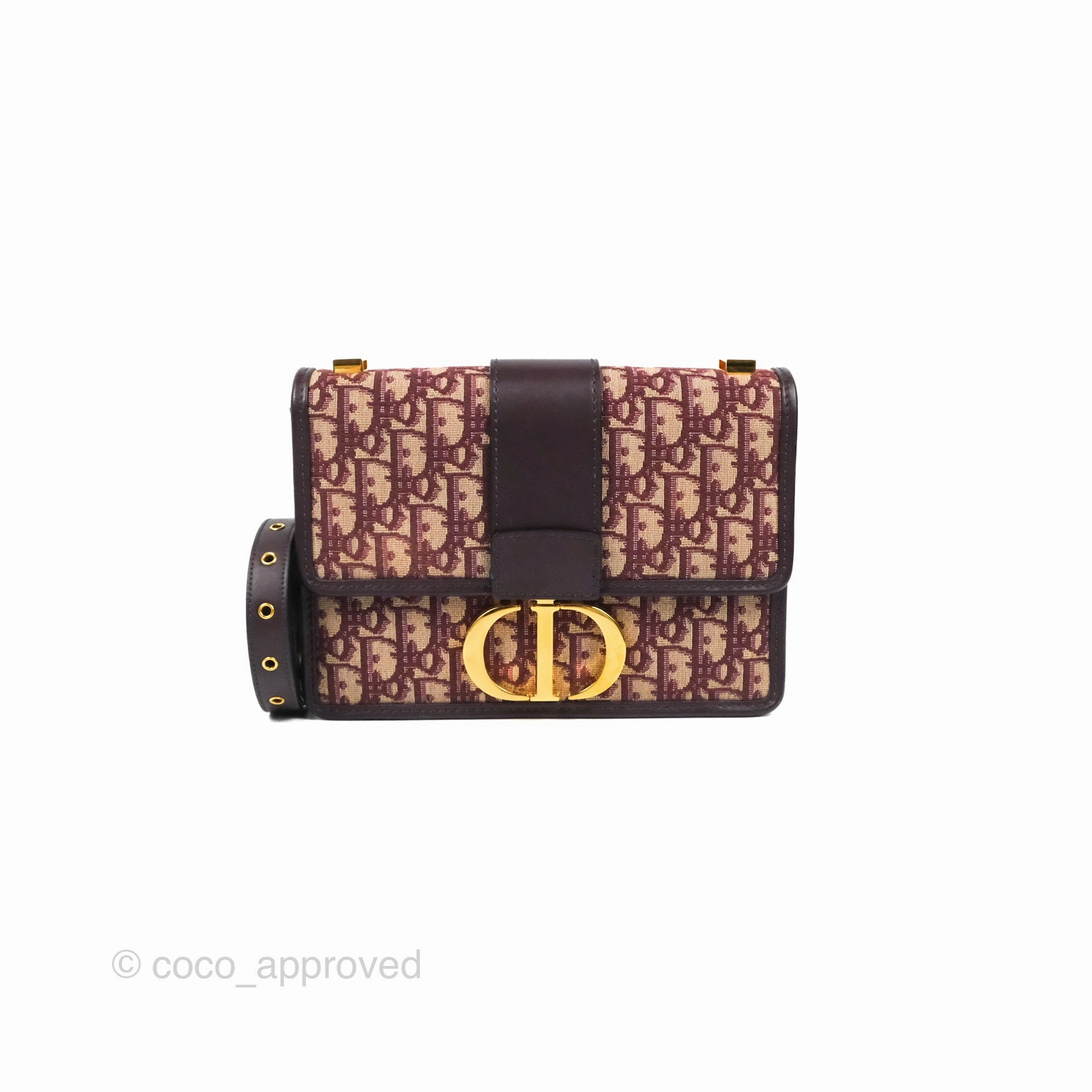 Dior 30 Montaigne Bag Red Dior Oblique Jacquard