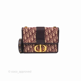 Dior 30 Montaigne Bag Red Dior Oblique Jacquard