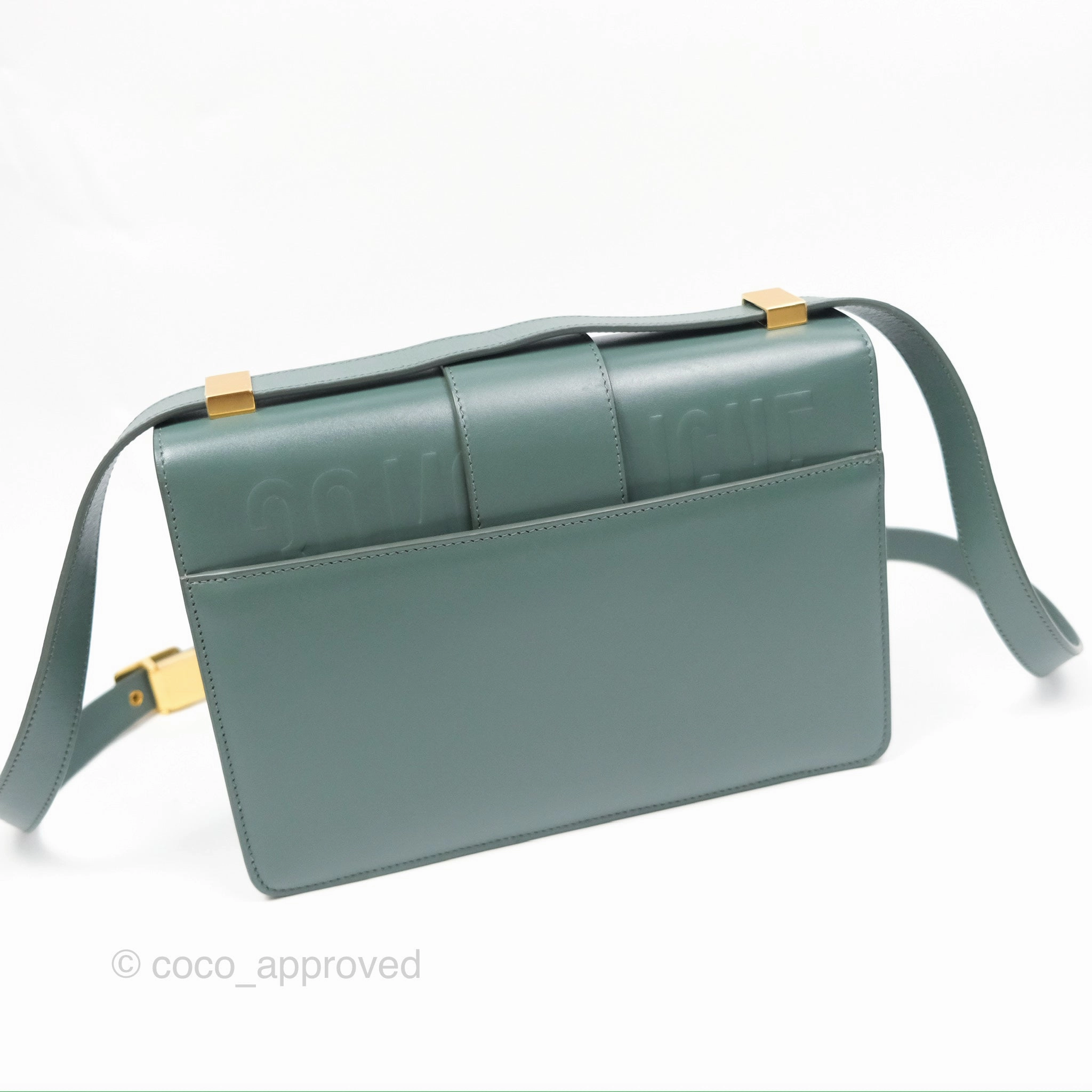 Dior 30 Montaigne Bag Teal Green Box Calfskin