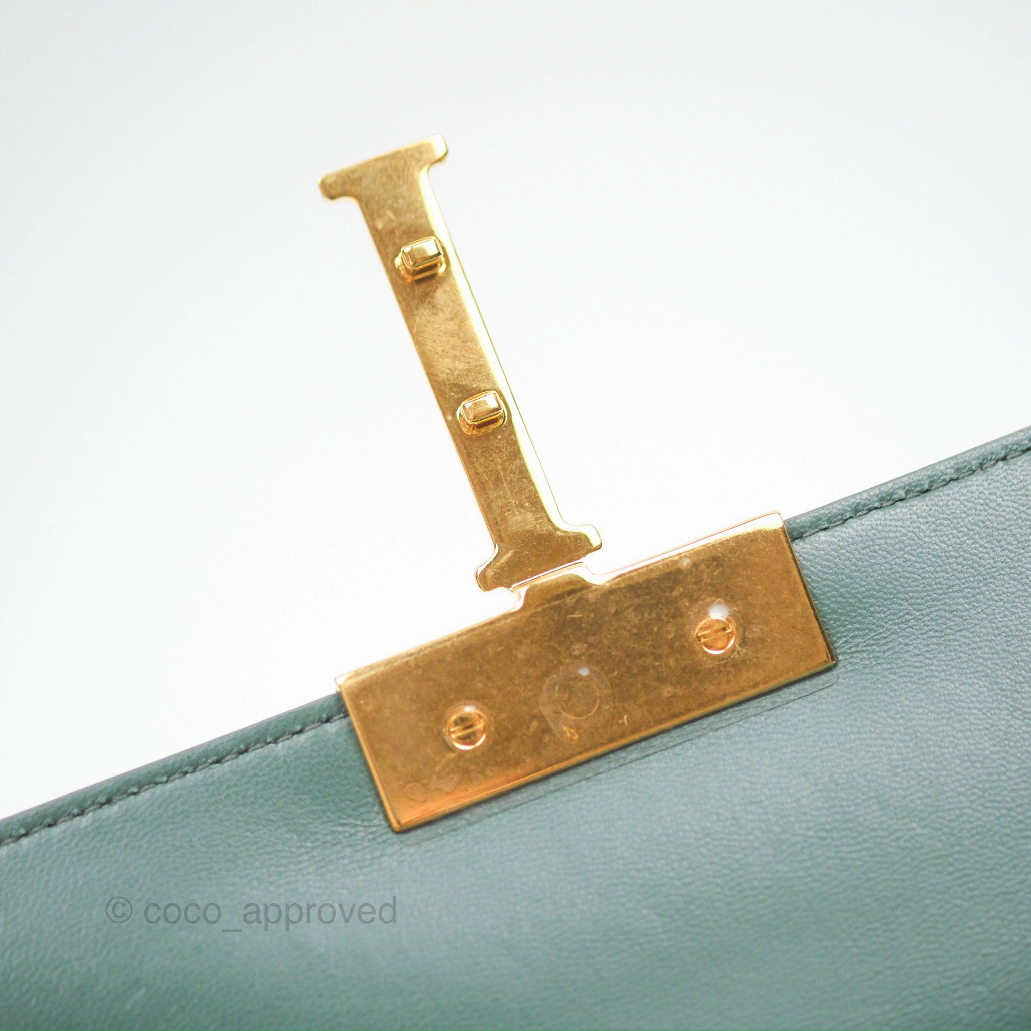 Dior 30 Montaigne Bag Teal Green Box Calfskin