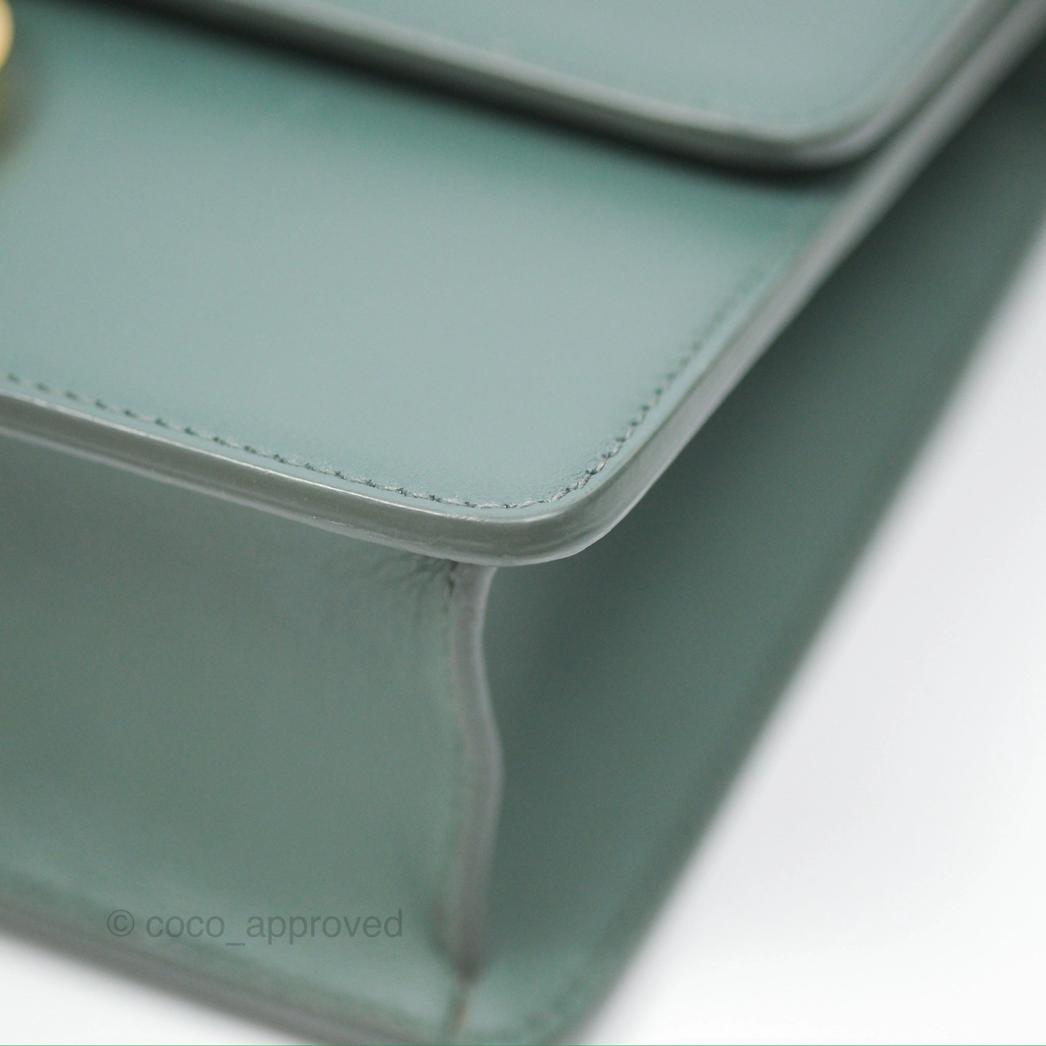 Dior 30 Montaigne Bag Teal Green Box Calfskin