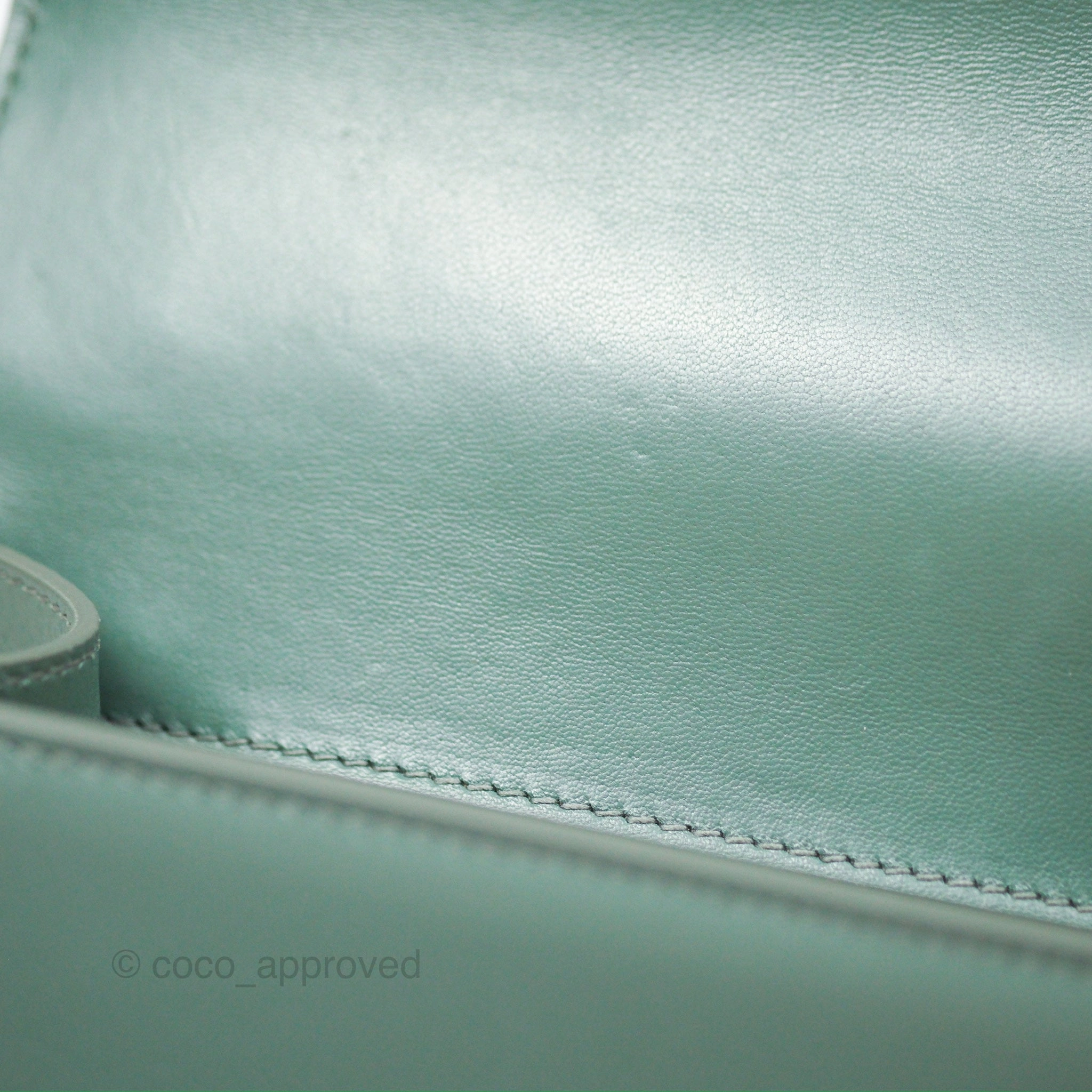 Dior 30 Montaigne Bag Teal Green Box Calfskin