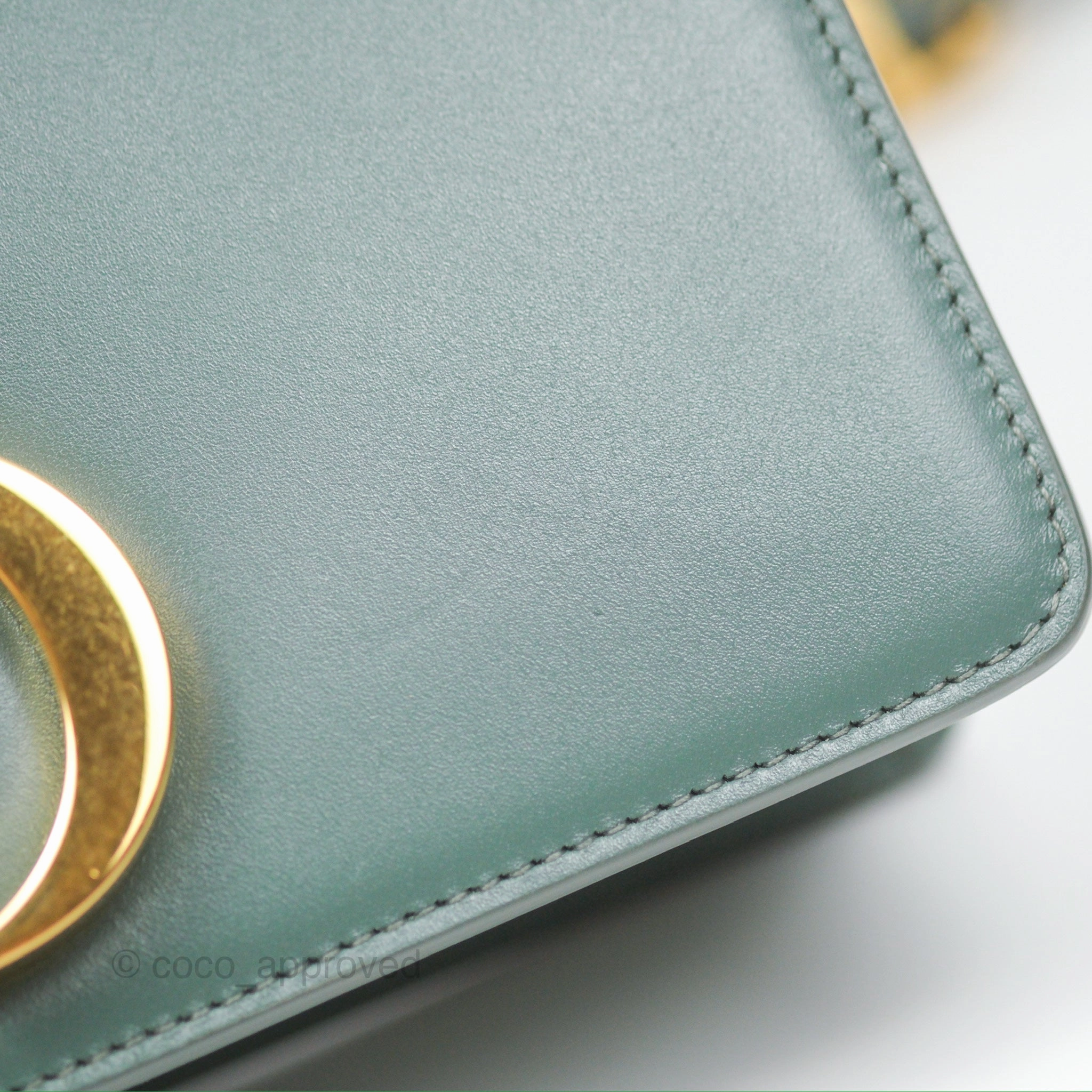 Dior 30 Montaigne Bag Teal Green Box Calfskin