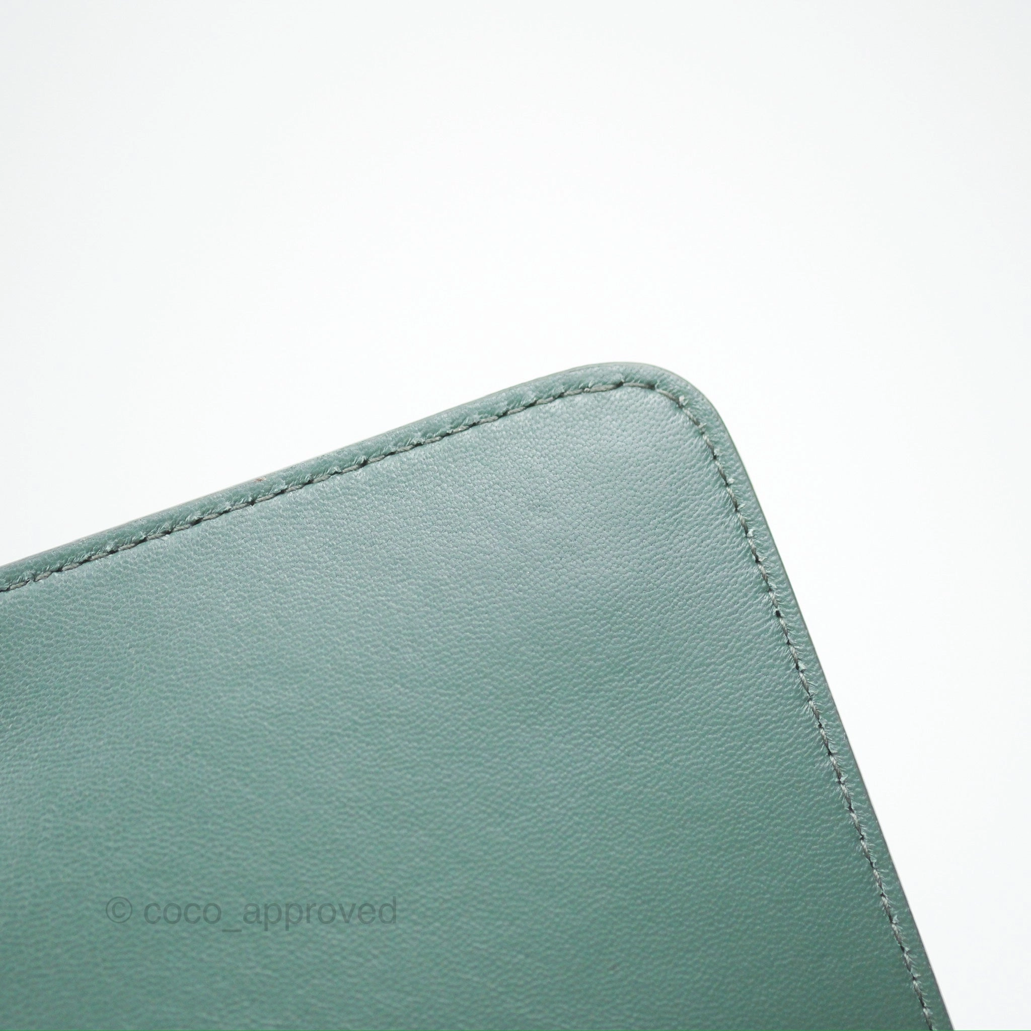 Dior 30 Montaigne Bag Teal Green Box Calfskin
