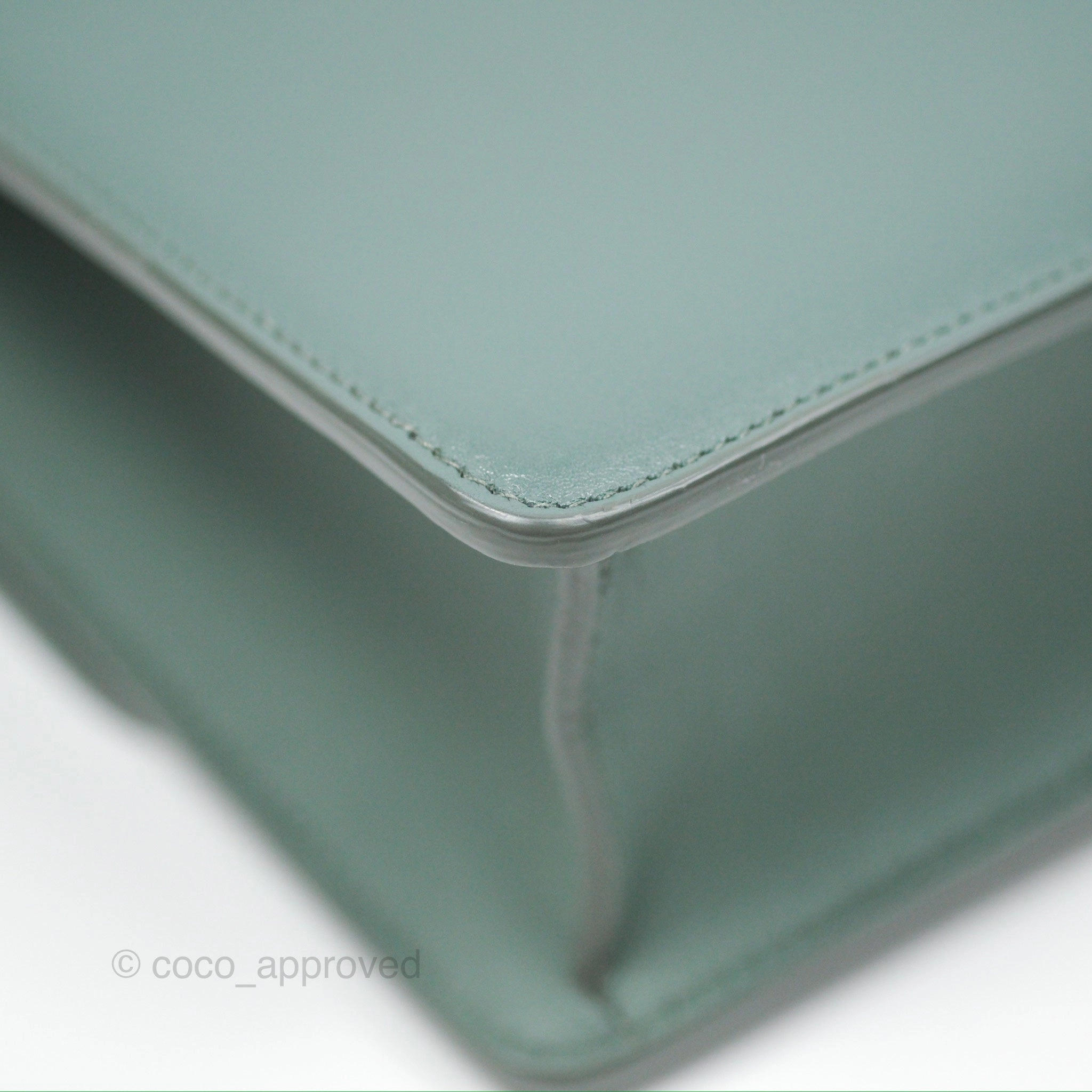 Dior 30 Montaigne Bag Teal Green Box Calfskin