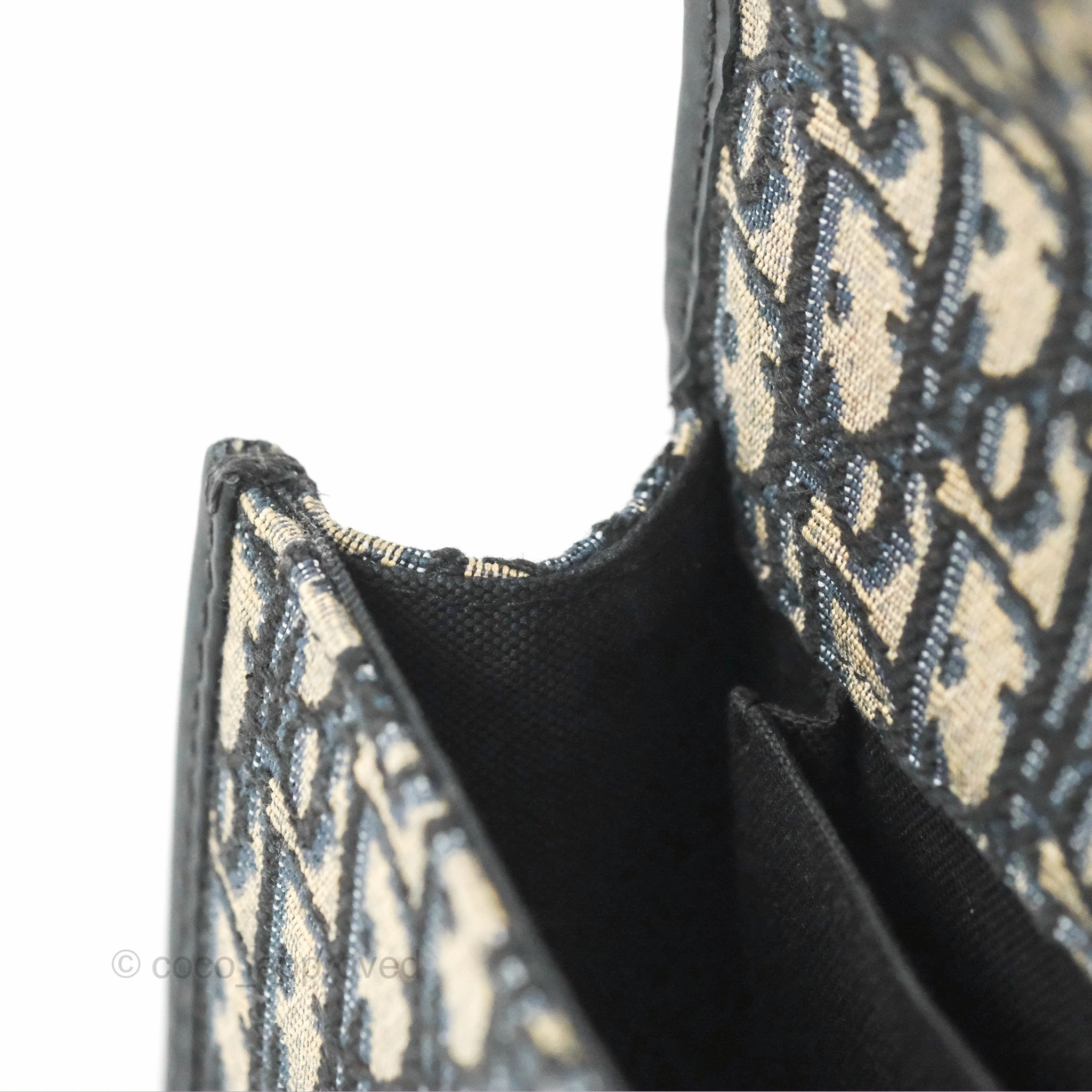 Dior 30 Montaigne East-West Bag With Chain Blue Dior Oblique Jacquard