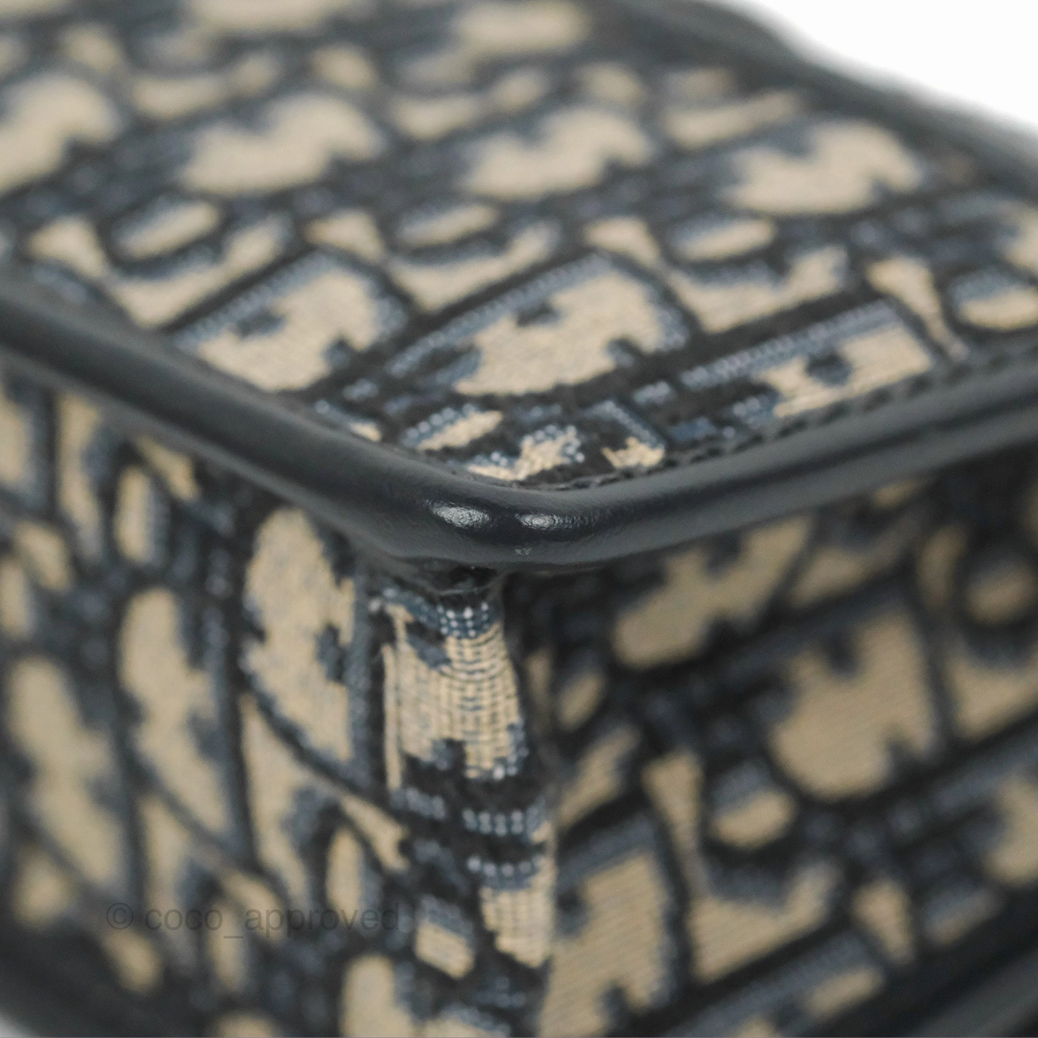 Dior 30 Montaigne East-West Bag With Chain Blue Dior Oblique Jacquard