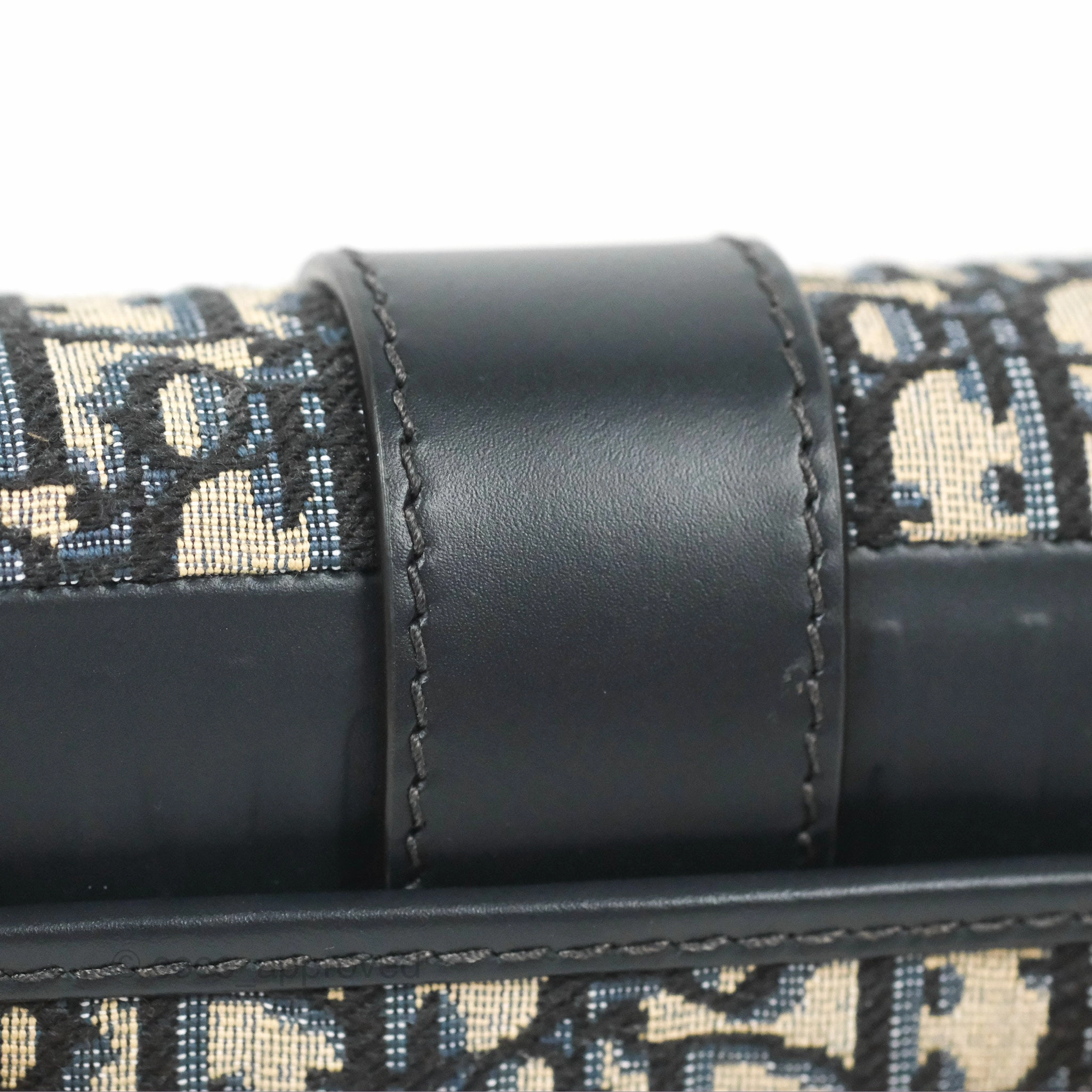 Dior 30 Montaigne East-West Bag With Chain Blue Dior Oblique Jacquard